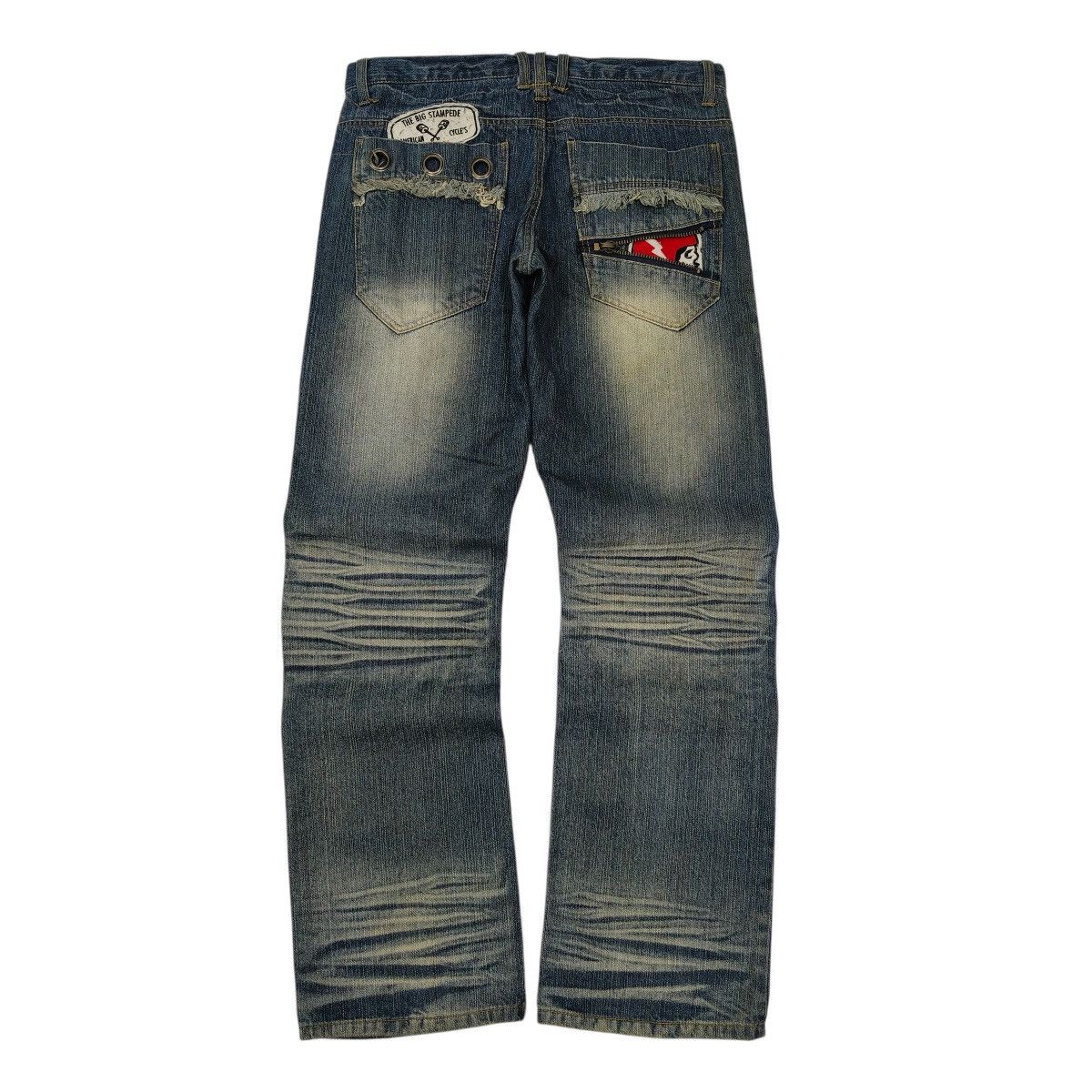 Japanese Brand Vintage Y2K Japanese Gumu Intl Patches Punk Style Denim Size US 32 / EU 48 - 2 Thumbnail