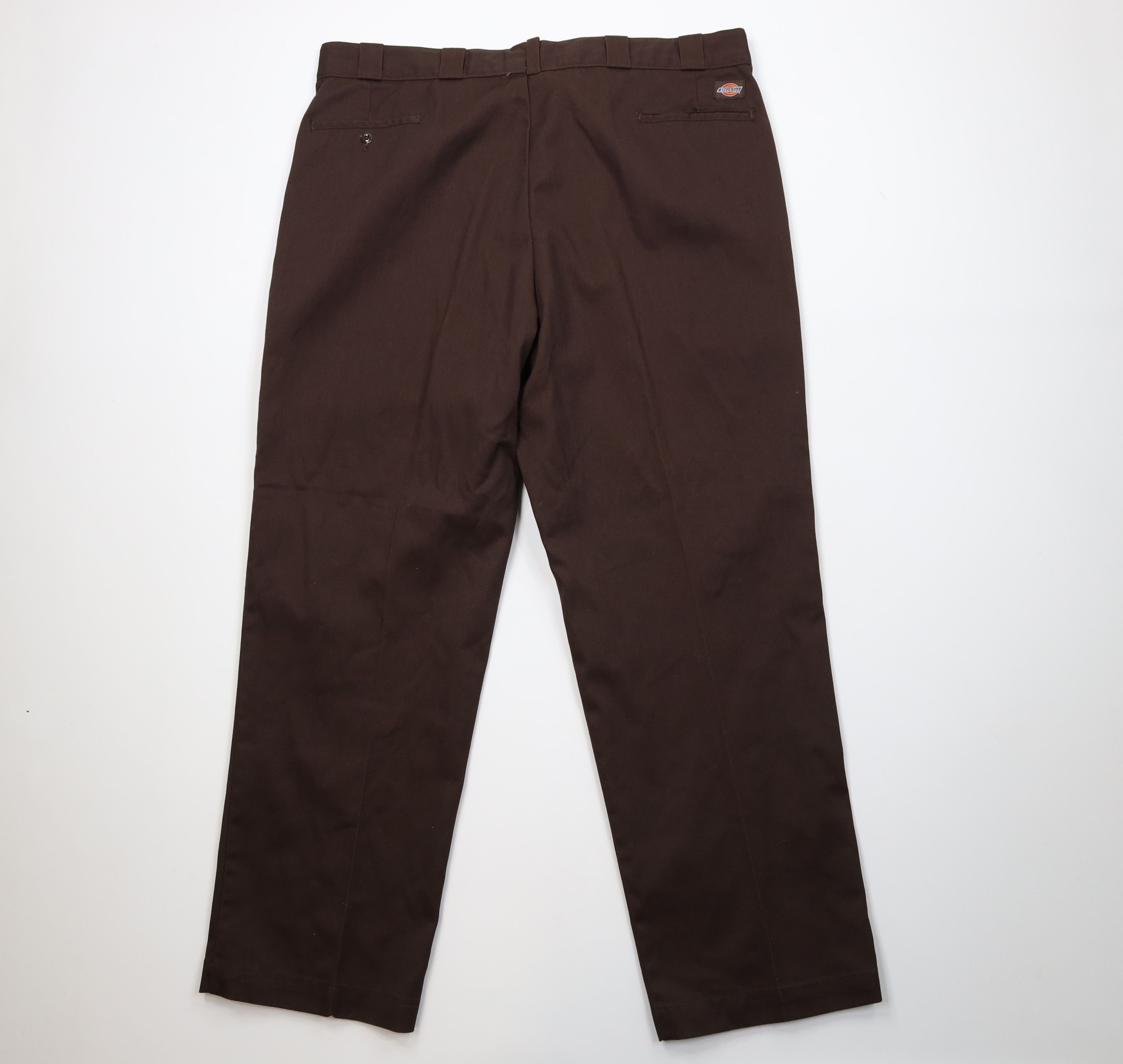 Dickies Vintage 90s Dickies Wide Leg Dungaree Pants Brown USA Size US 44 / EU 60 - 9 Thumbnail
