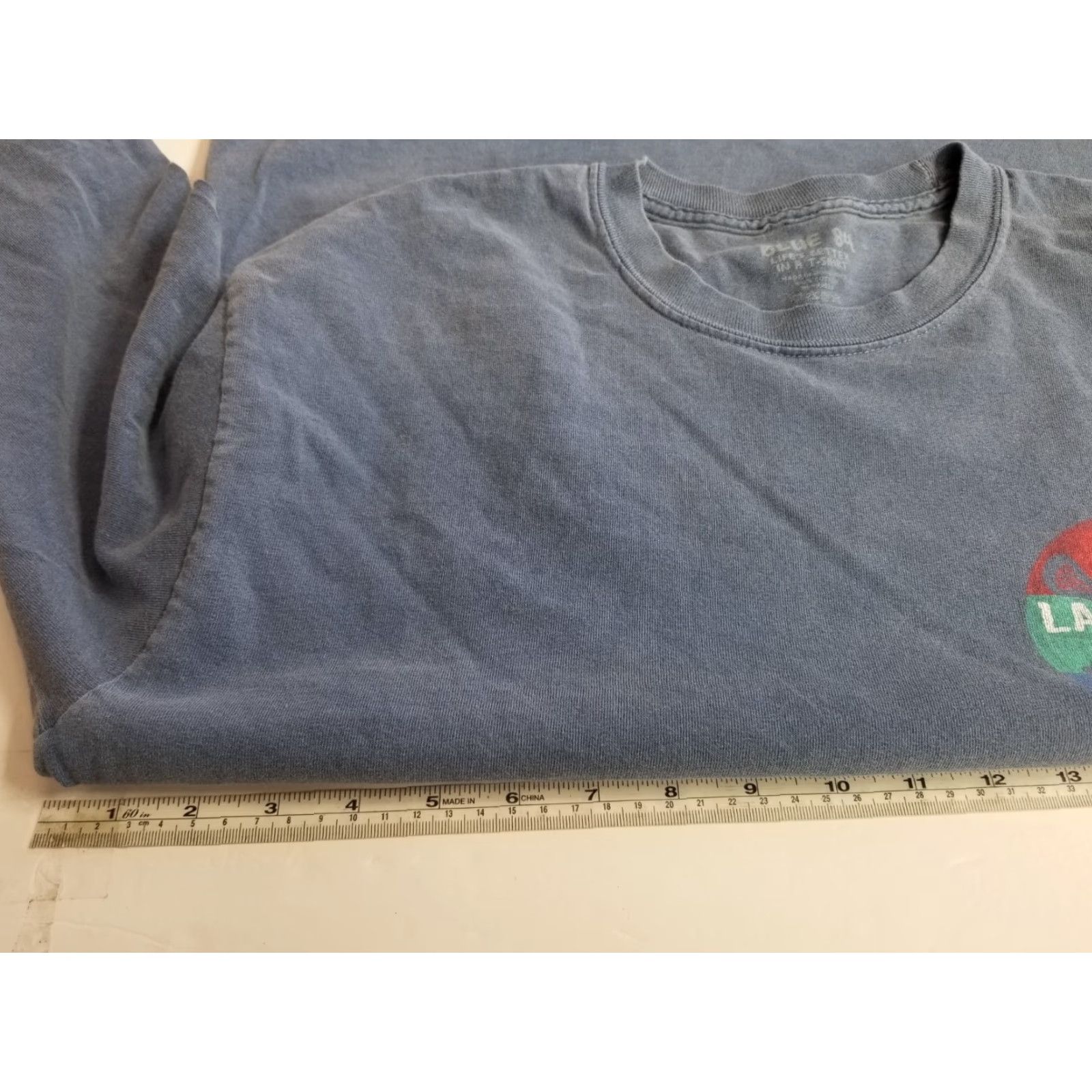 Vintage Blue 84 Shirt Lacrosse Mens Long Sleeve Crew Neck T Shirt Blue Large Size Regular Men Size US L / EU 52-54 / 3 - 3 Thumbnail