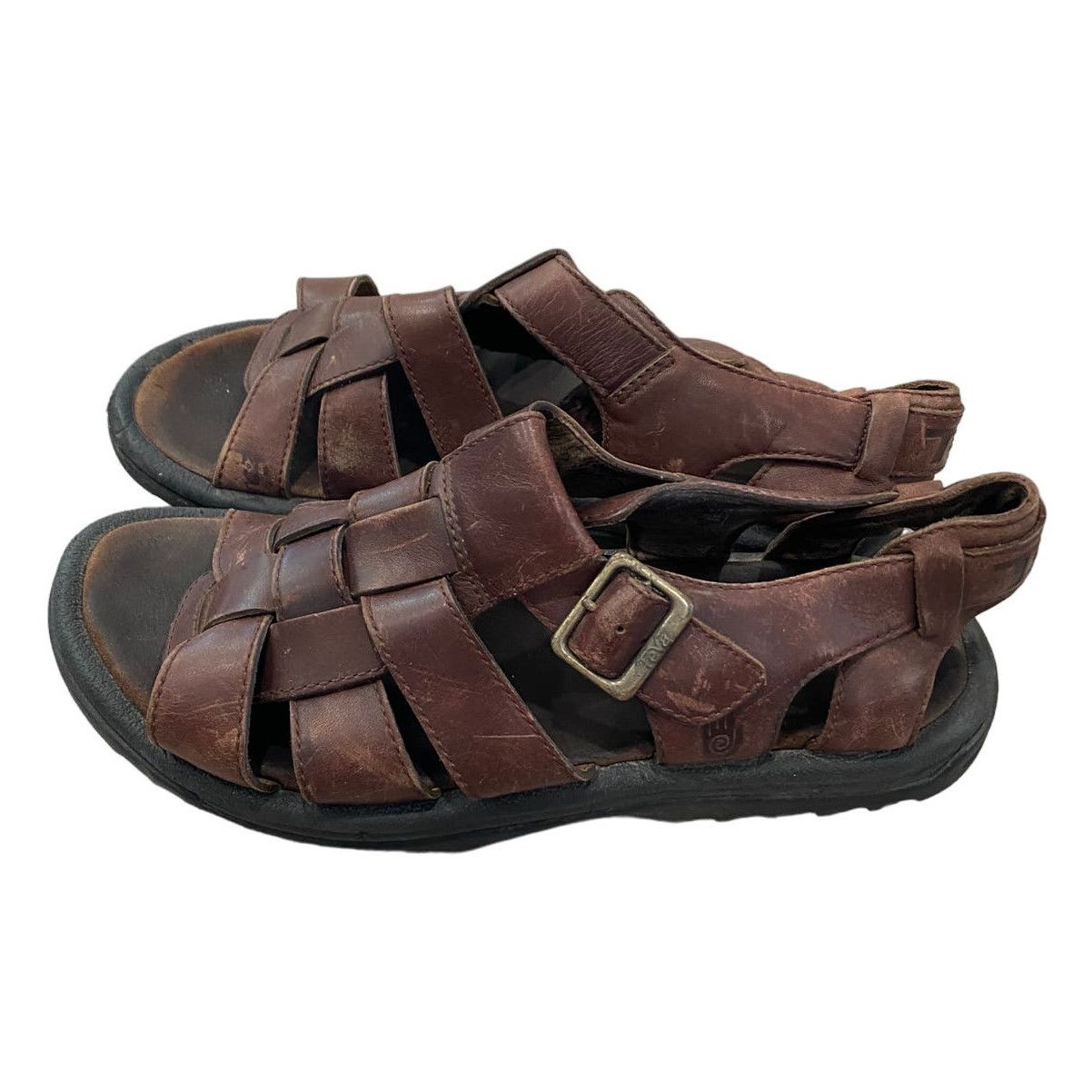 Teva Teva Camden Brown Leather Fisherman Open Toe Sandals 