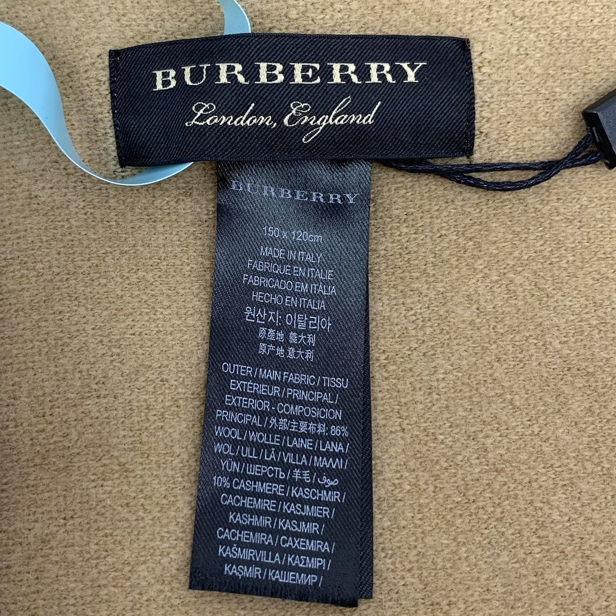 Burberry Burberry Brown Logo Wool Poncho Shawl Jacket Size ONE SIZE - 5 Thumbnail