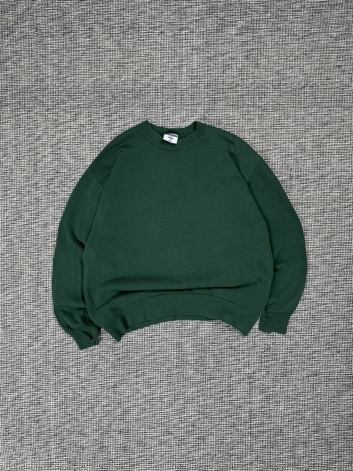 Jerzees ➕ 90s y2k Jerseez made in usa bottle green blank sweatshirt Size US L / EU 52-54 / 3 - 1 Thumbnail