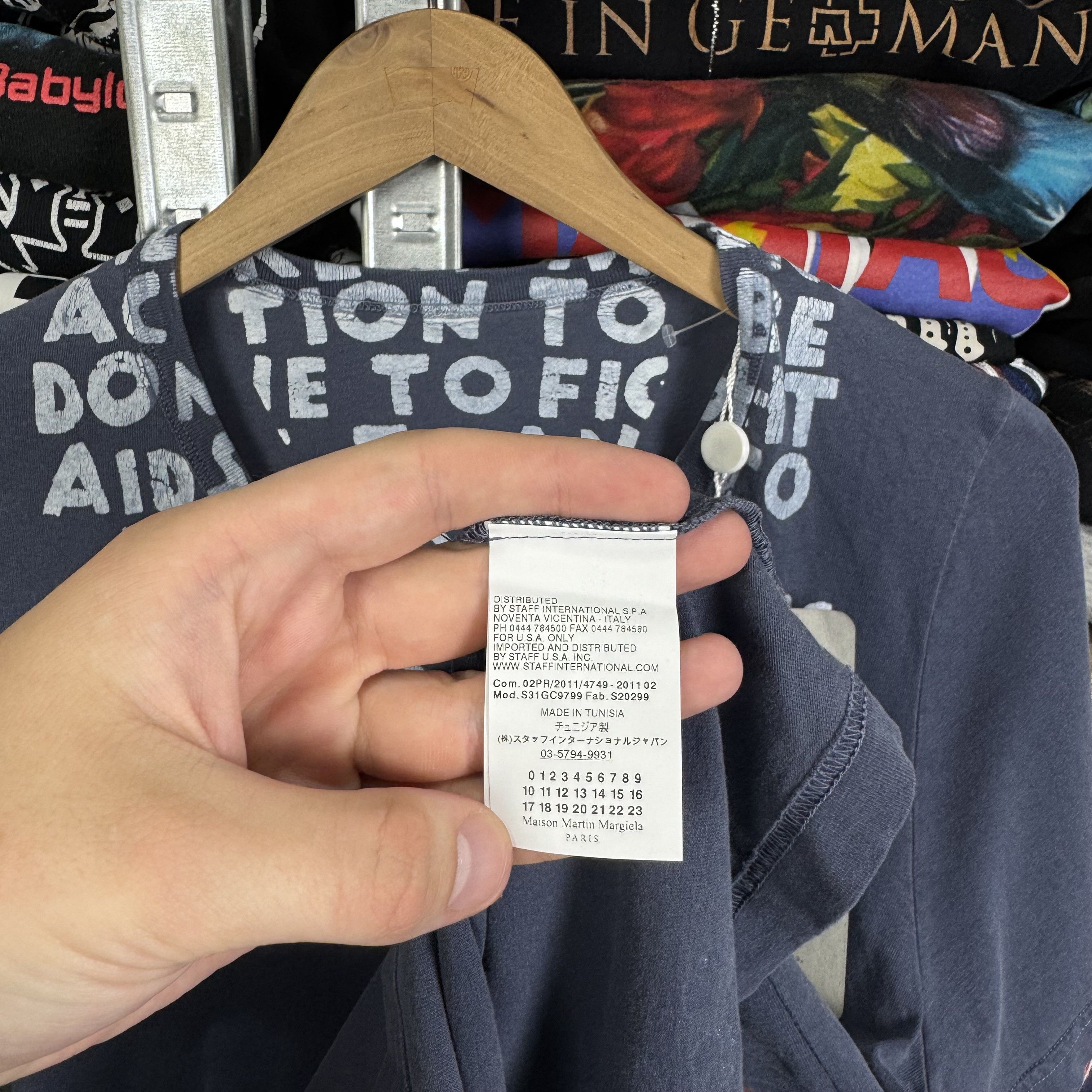 Maison Margiela MAISON MARTIN MARGIELA AIDS AWARENESS GARMENT DYED T-SHIRT Size US S / EU 44-46 / 1 - 7 Thumbnail