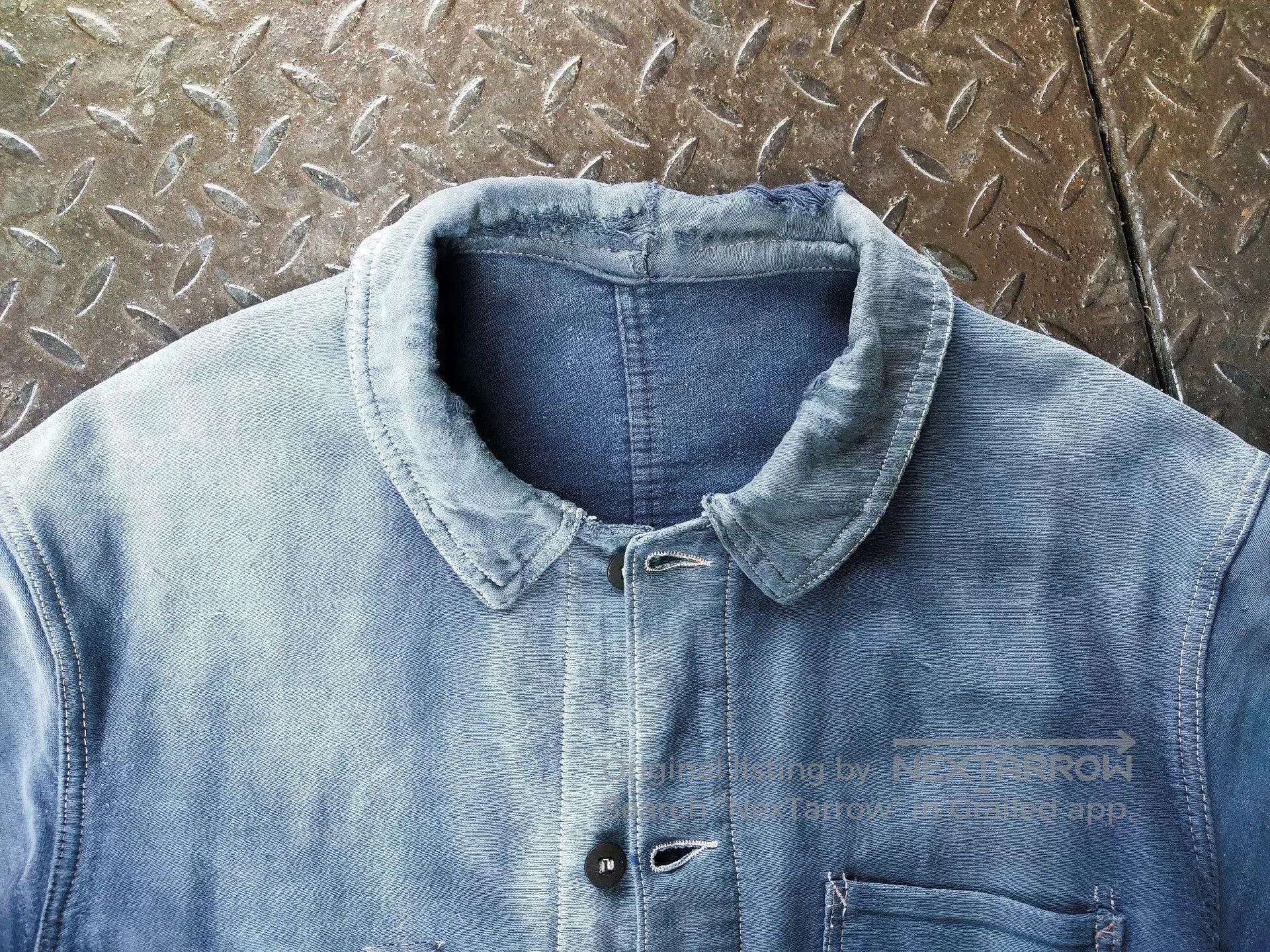 Vintage 1940s French Moleskin Work Jacket. Size US M / EU 48-50 / 2 - 8 Thumbnail