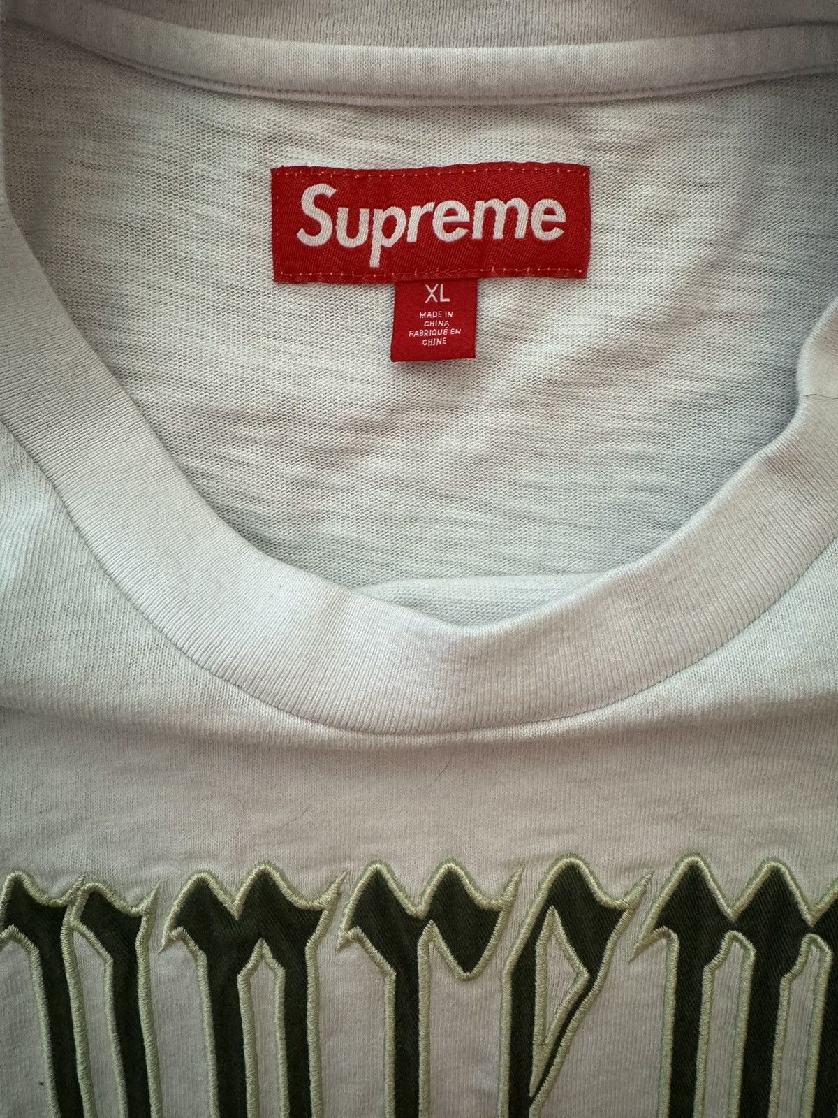 Supreme Supreme Old English Short Sleeve Top ‘White’ Size US XL / EU 56 / 4 - 6 Thumbnail