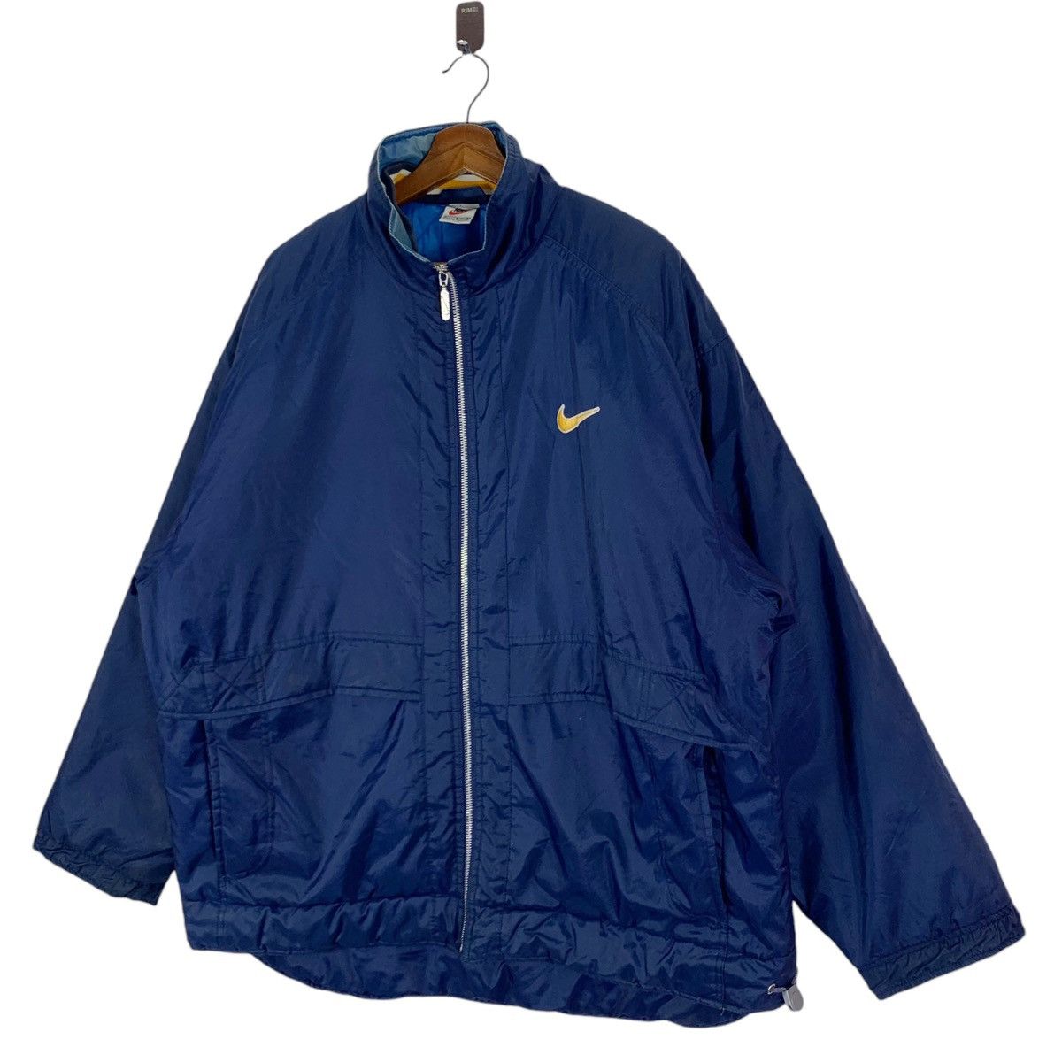 Nike × Vintage VINTAGE 90s NIKE SWOOSH POLYESTER ZIPPER JACKET Size US L / EU 52-54 / 3 - 2 Thumbnail