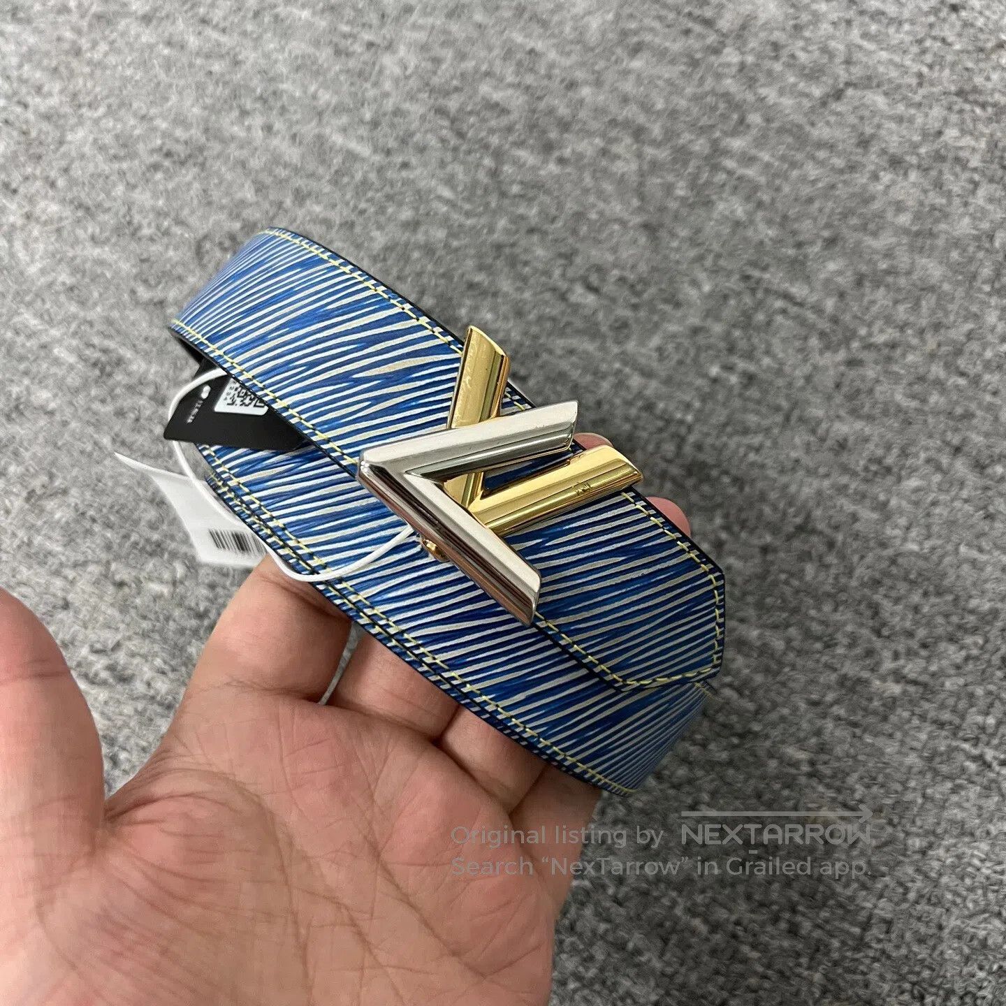 Louis Vuitton Louis Vuitton Blue wave-pattern belt| Size ONE SIZE - 2 Thumbnail