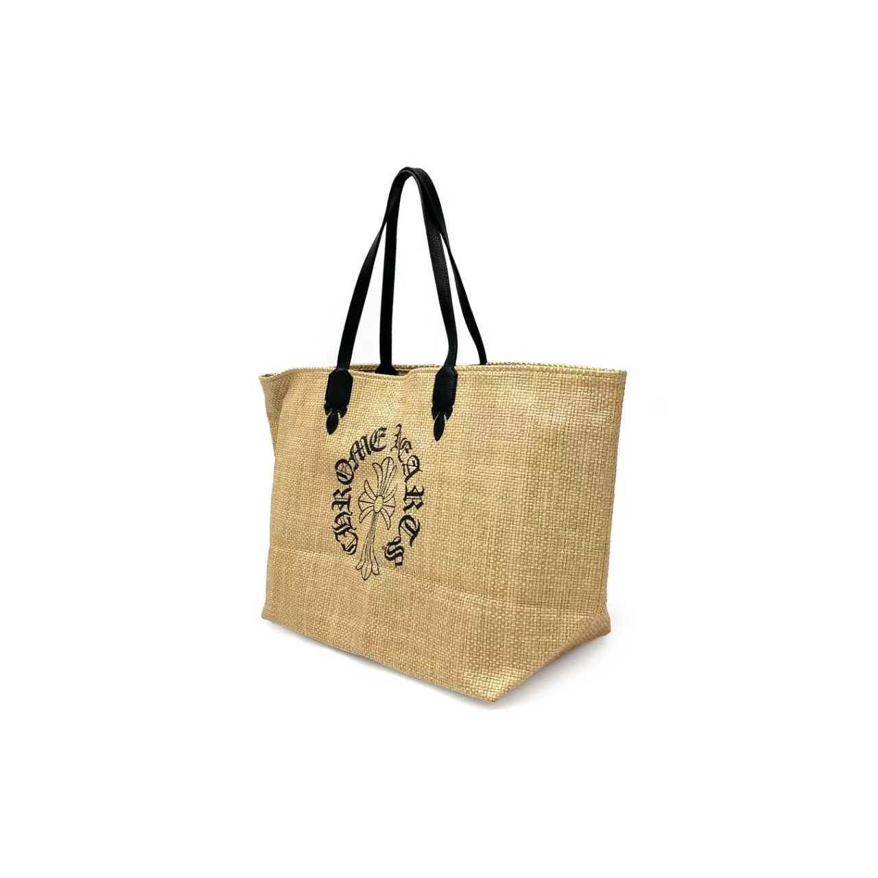 Chrome Hearts Chrome Hearts Straw Beige Cross Logo Tote Bag Size ONE SIZE - 3 Thumbnail