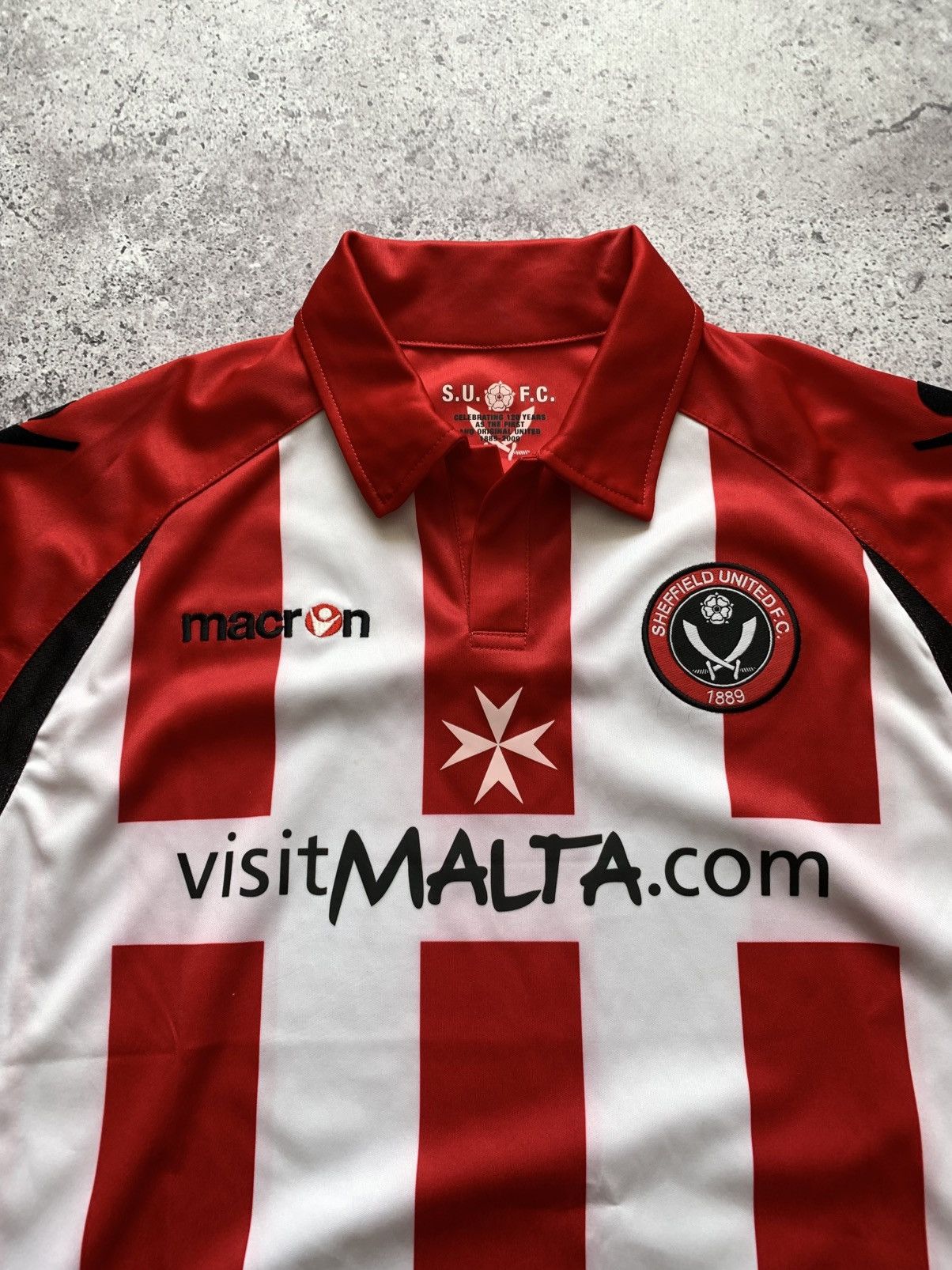 Macron 🔥MACRON SHEFFIELD UNITED 2009/2010 HOME SOCKER JERSEY KIR TE Size US XS / EU 42 / 0 - 4 Thumbnail