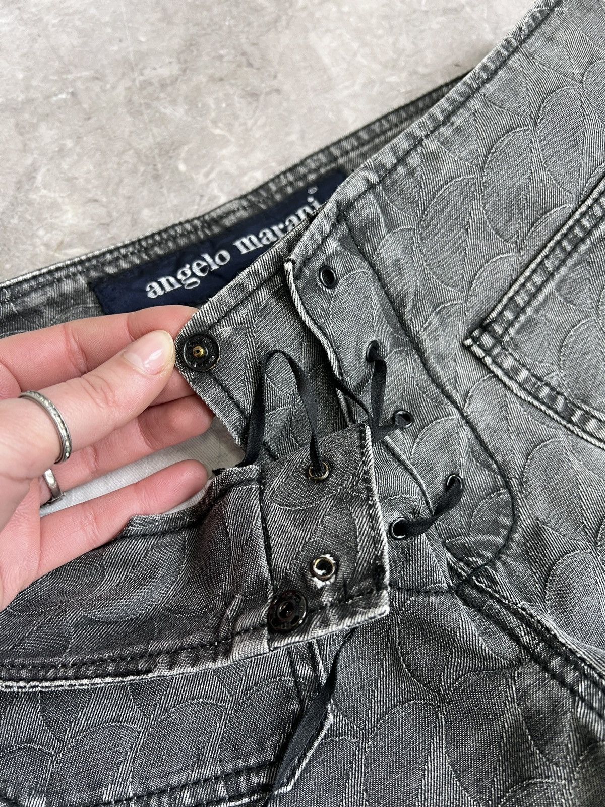Tornado Mart Rare Japanese flared crazy pattern flared jeans tornado mart Size US 32 / EU 48 - 6 Thumbnail