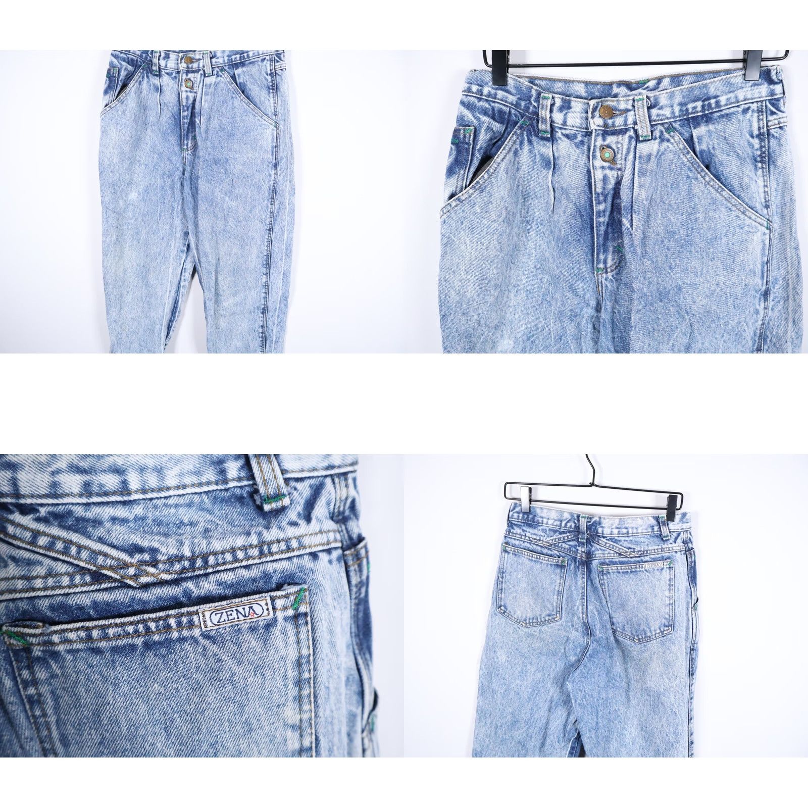 Vintage VINTAGE ZENA Jeans 80s 90s Classic Hipster Retro Women's 12 (28/28) Blue Acid Wash High Waisted Mom Denim Shipped Free Second Item Size 34" / US 12 / IT 48 - 9 Thumbnail