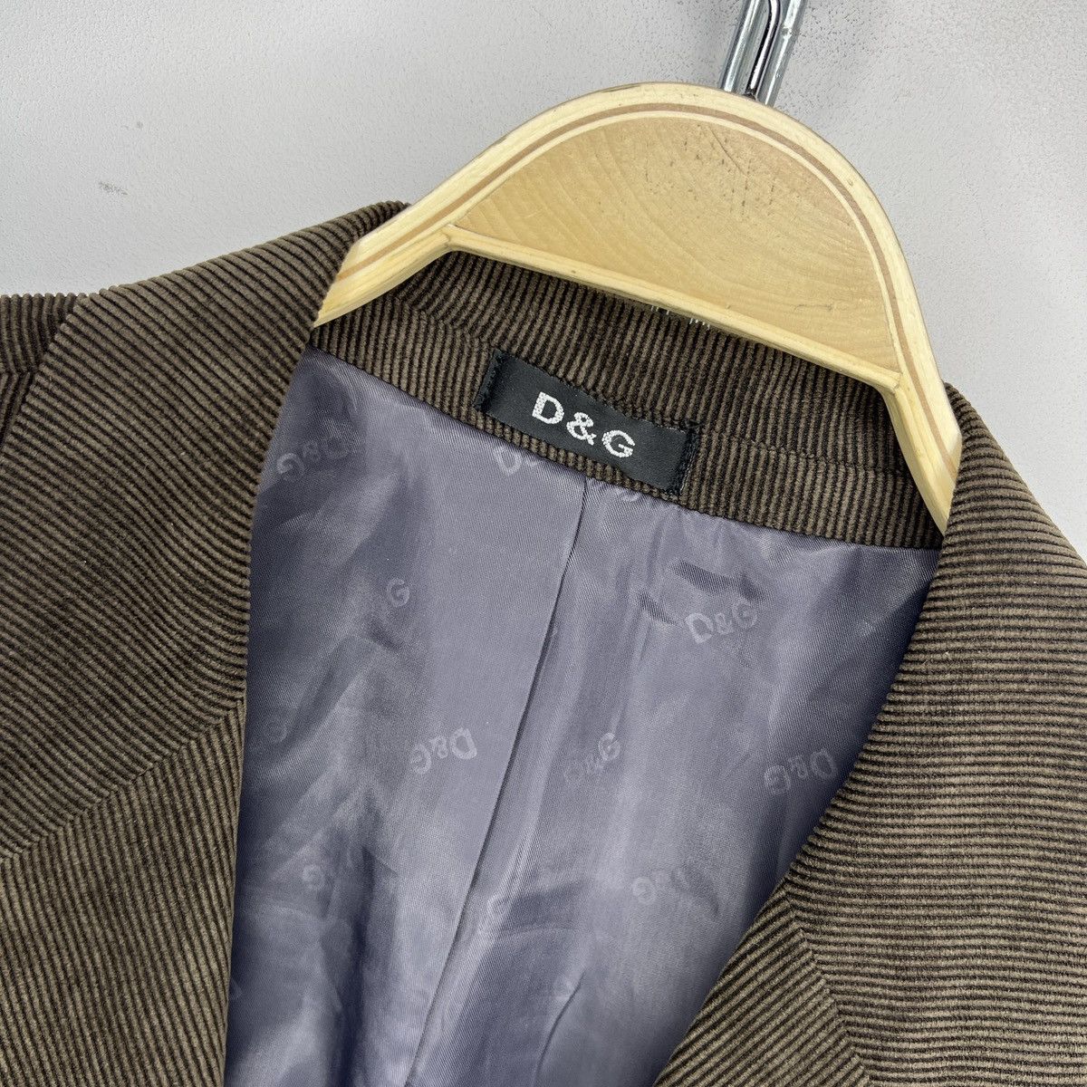 Dolce & Gabbana Dolce & Gabbana Brown vintage sun faded corduroy used blazer Size 46R - 5 Thumbnail