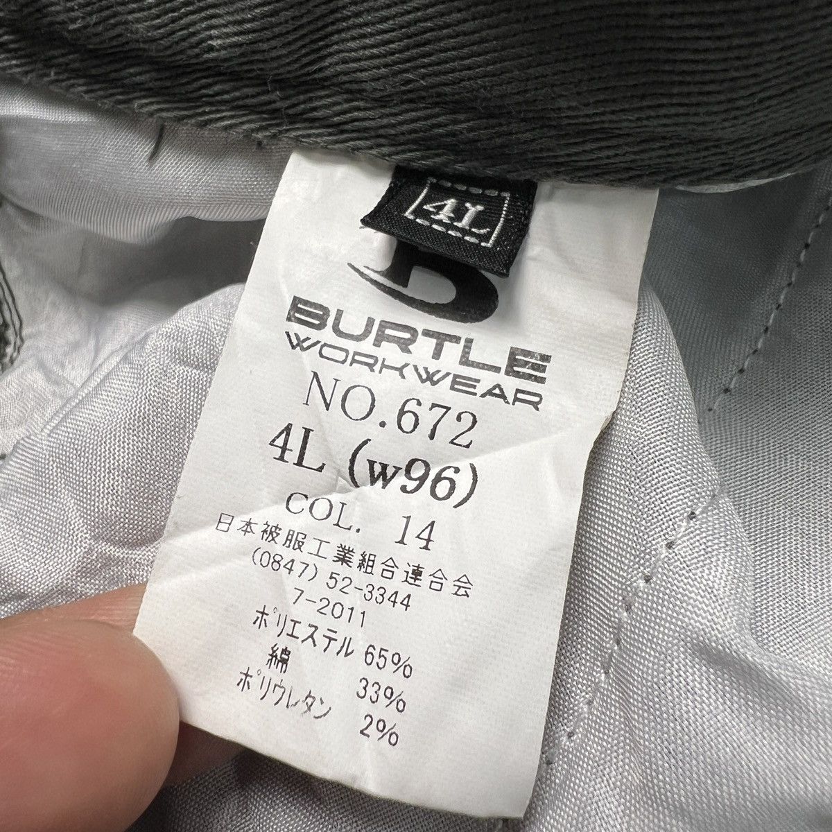 Japanese Brand Burtle Workwear Cargo Pants Size US 37 - 5 Thumbnail