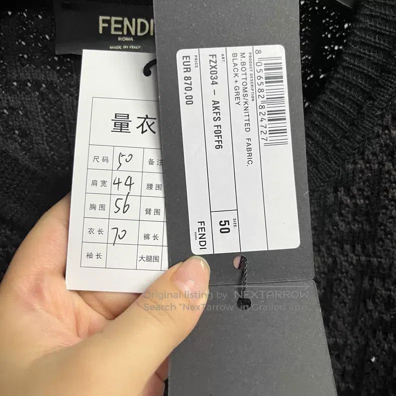 Fendi Fendi Brown Logo Embroidered Round Neck Long Sleeve Knit T Size US M / EU 48-50 / 2 - 5 Thumbnail