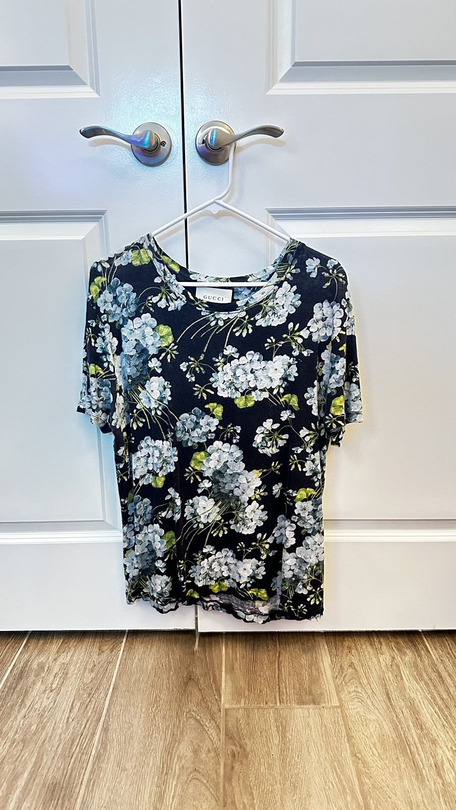 Gucci SUPER RARE* Gucci Bloom Shirt Linen Blend Blue Flora Floral Size US M / EU 48-50 / 2 - 2 Thumbnail