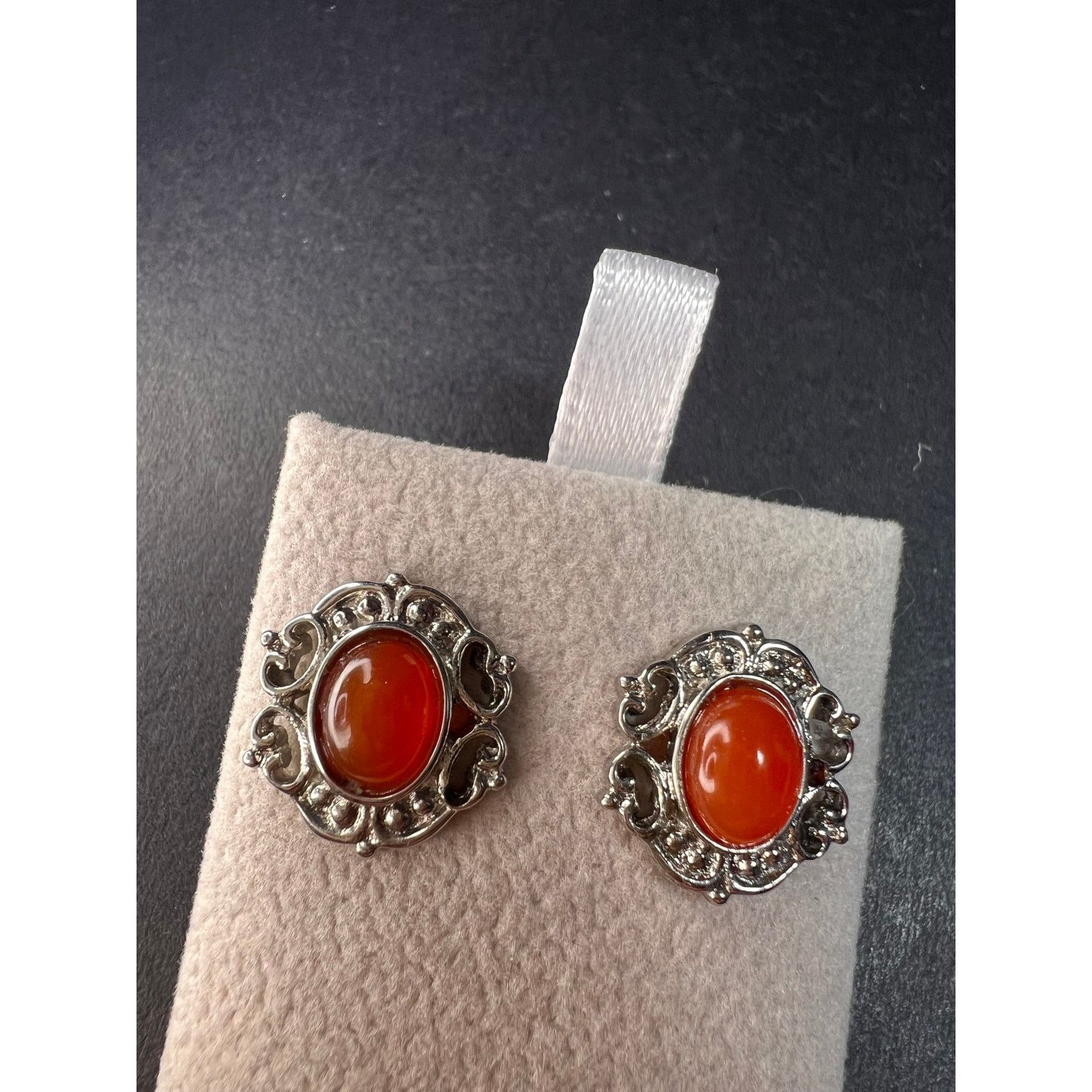 Other Carnelian stainless steel stud earrings Size ONE SIZE - 7 Thumbnail
