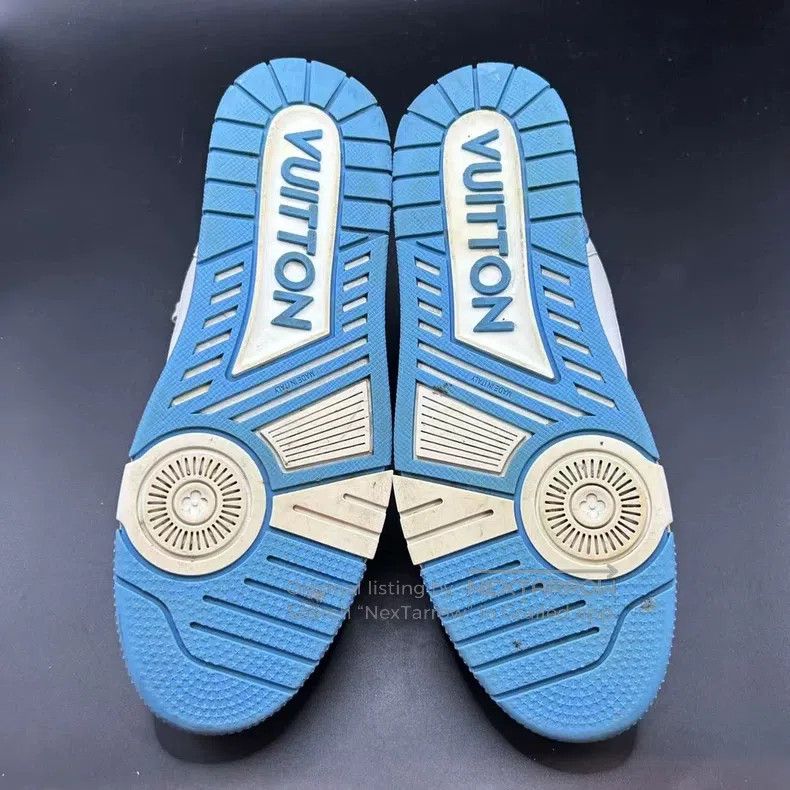 Louis Vuitton Louis Vuitton Blue Denim Velcro Sneakers Size US 9.5 / EU 42-43 - 6 Thumbnail