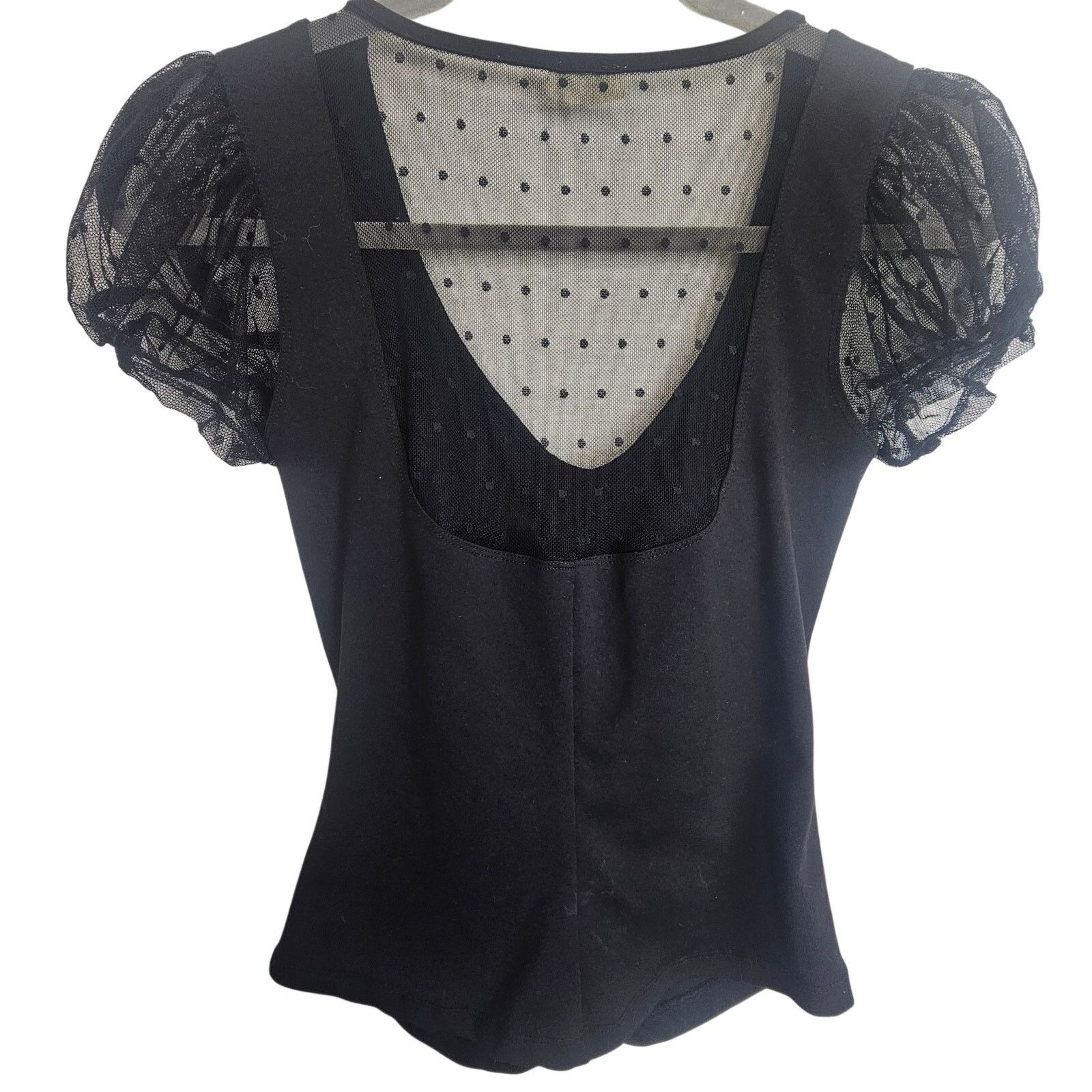 Free People Intimately Free People Womens Black Cinched Lace Top Size S Size S / US 4 / IT 40 - 7 Thumbnail