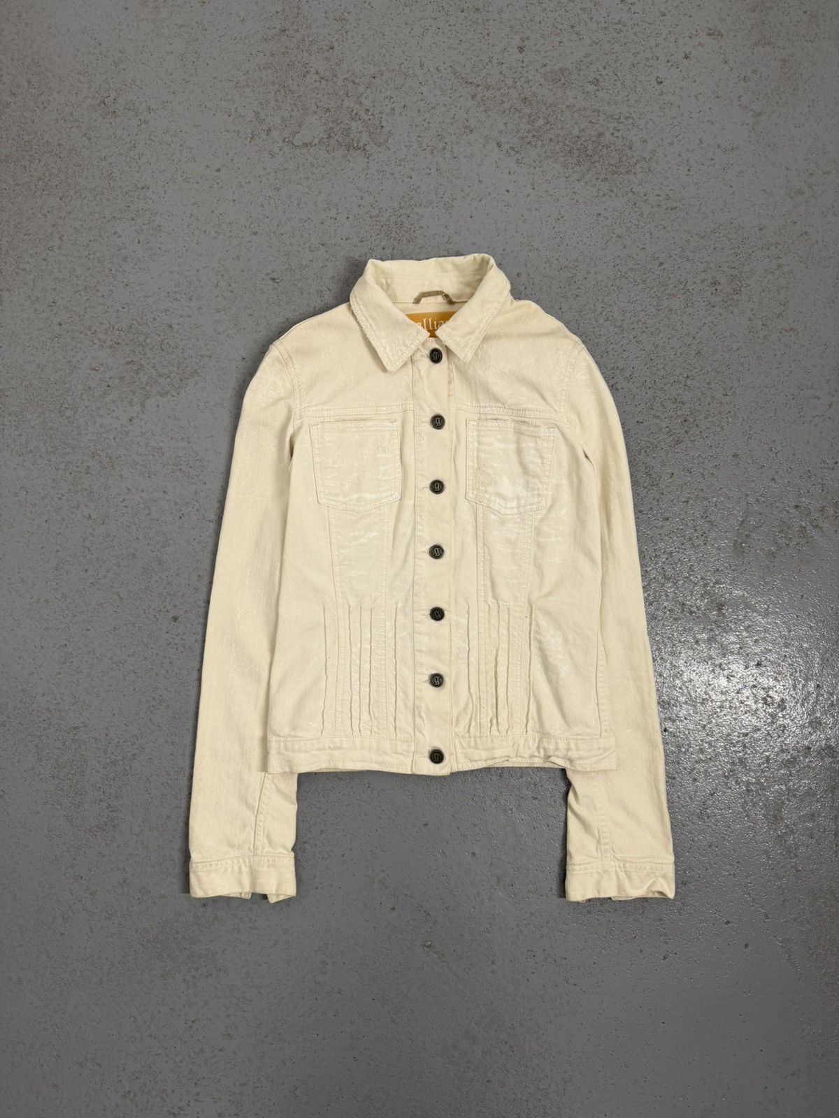 John Galliano 00s John Galliano Galliano’s Club Painted Raw Denim Jacket Size S / US 4 / IT 40 - 2 Thumbnail