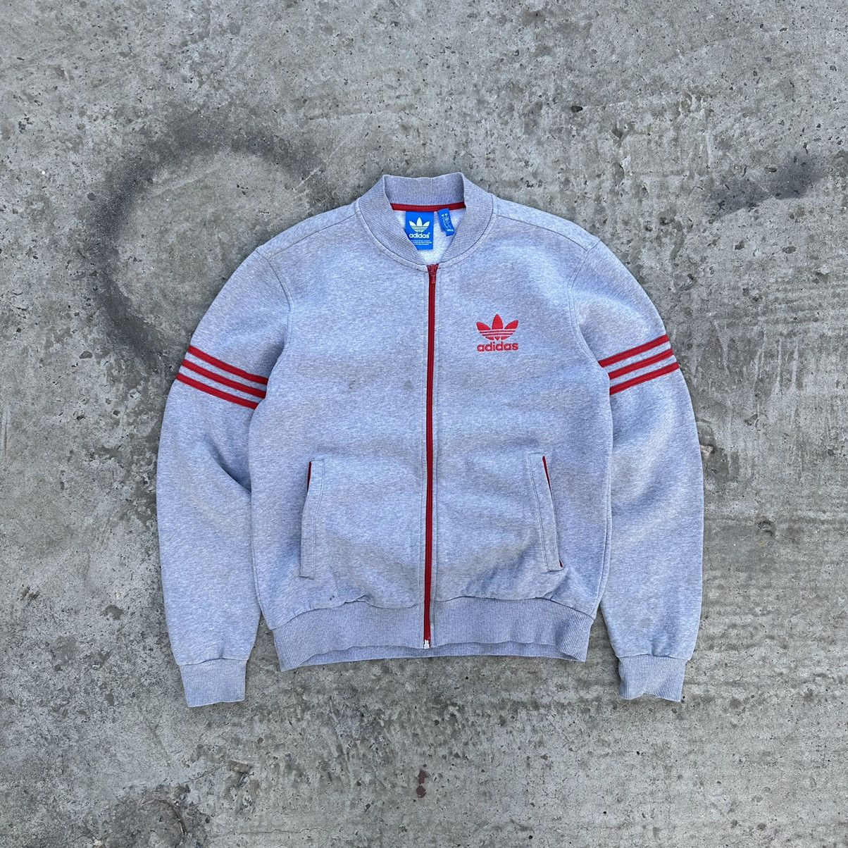 Adidas × Vintage Vintage Adidas Original Bomber Zip Sweater Big Logo Y2K 00s Size US S / EU 44-46 / 1 - 2 Thumbnail