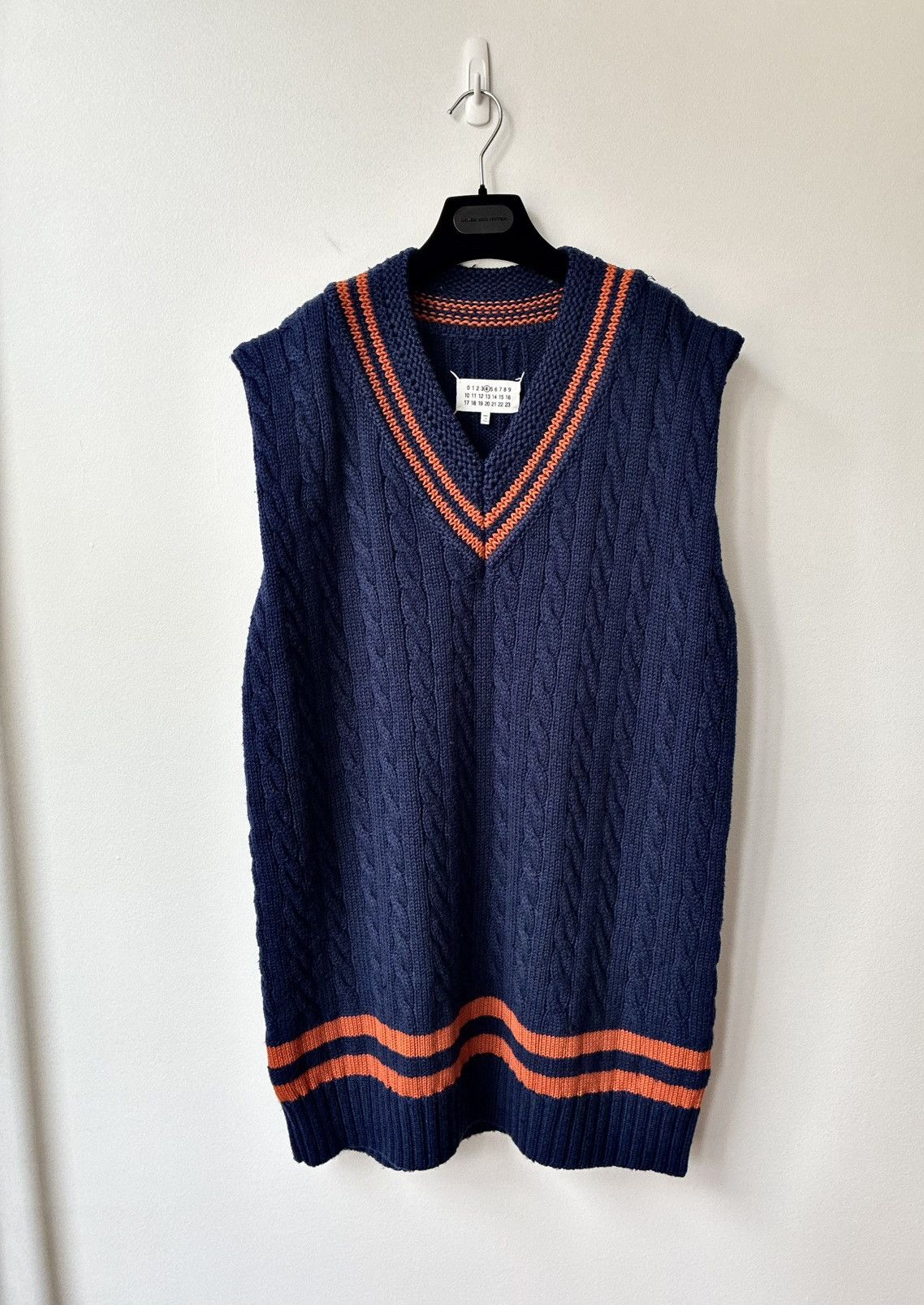 Maison Margiela MARGIELA AW17 Oversized Cable Knit Sweater Vest Size US L / EU 52-54 / 3 - 8 Thumbnail