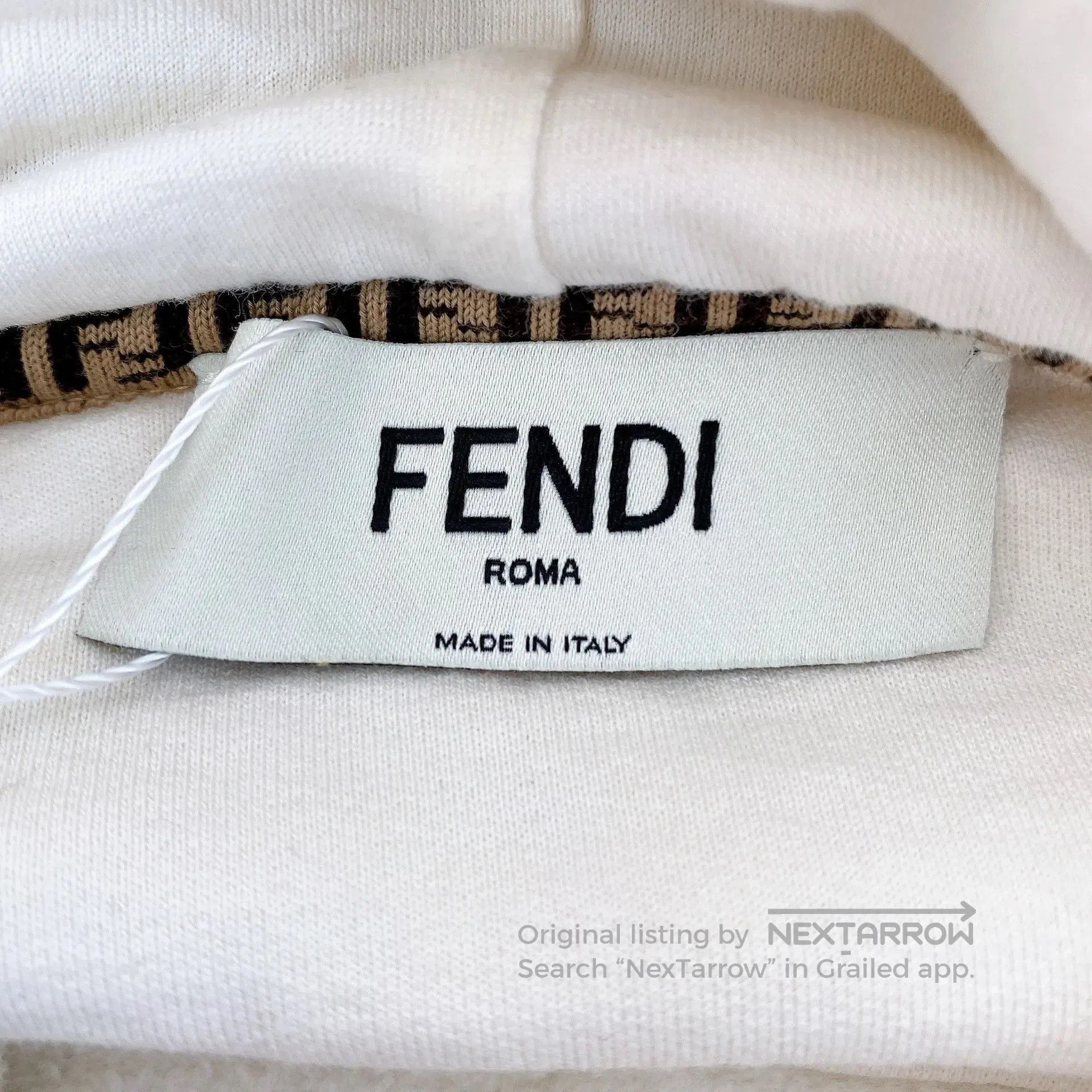 Fendi Fendi Beige Logo Hoodie XS. Size XS / US 0-2 / IT 36-38 - 7 Thumbnail