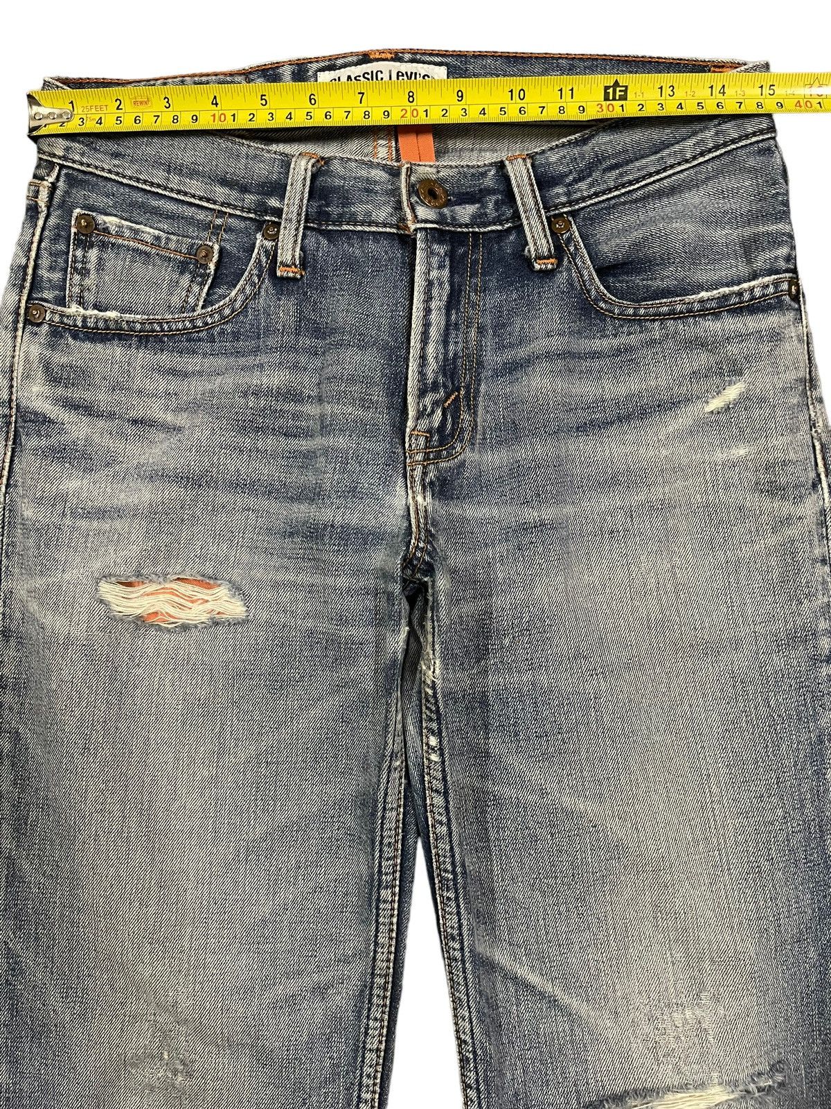 Levi's Vintage 90s Levis 503 Blue Wash Distress Baggy Jeans Size US 30 / EU 46 - 8 Thumbnail