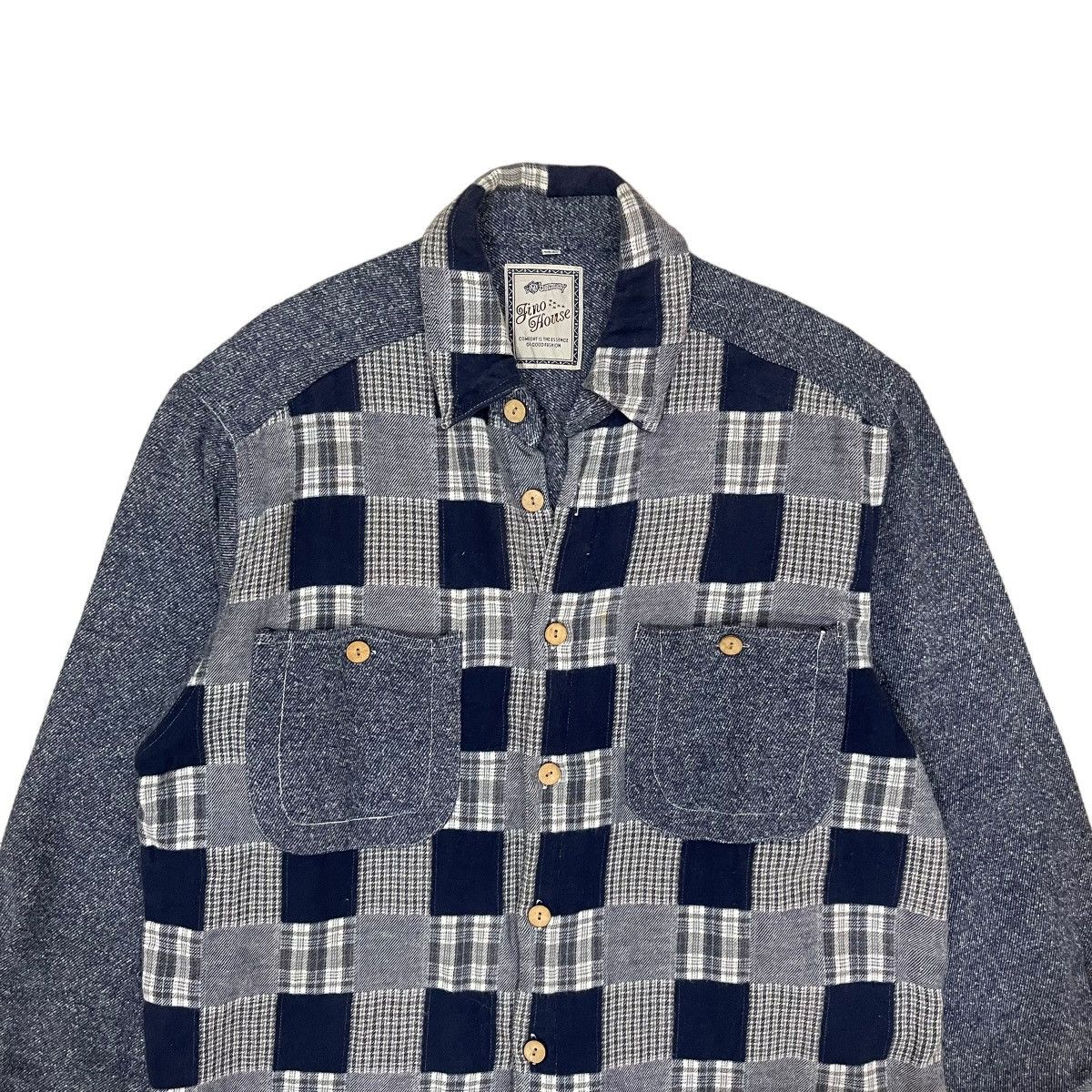 Japanese Brand × Vintage ⚡️Fino House Patchwork Double Pocket Button Jacket Size US S / EU 44-46 / 1 - 5 Thumbnail