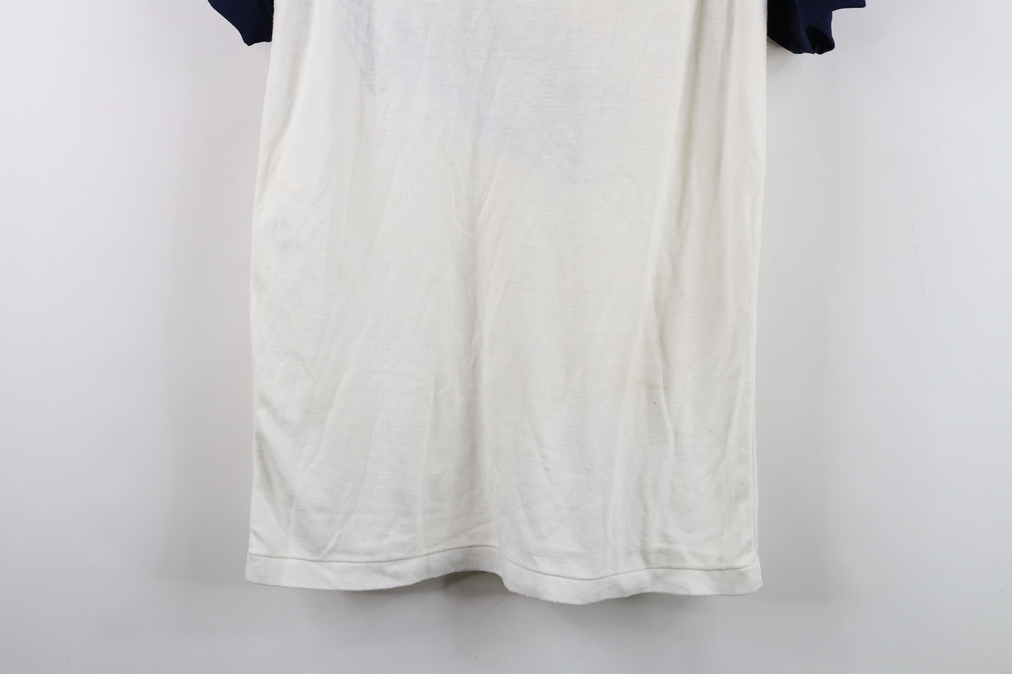 Vintage Vintage 70s Gompers AD-37 Raglan Ringer T-Shirt White USA Size US M / EU 48-50 / 2 - 13 Thumbnail