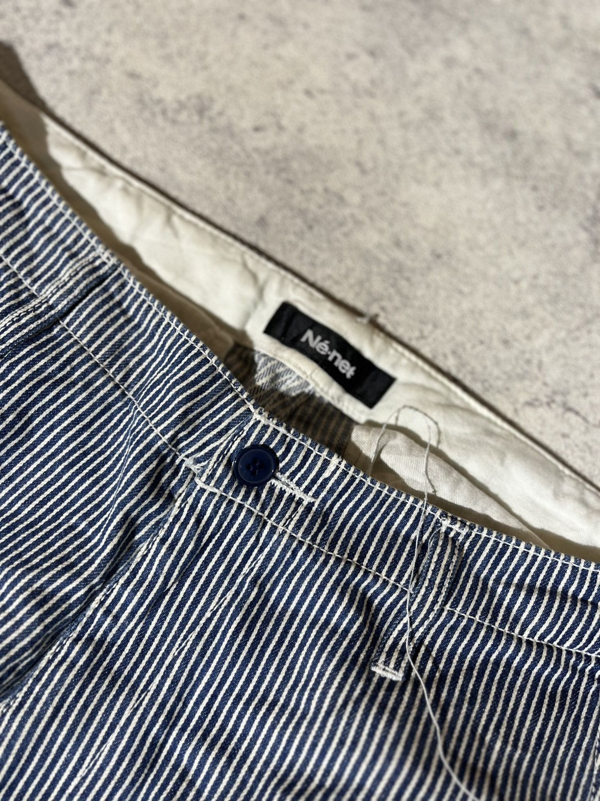 Ne-Net ISSEY MIYAKE - NET-NET Stripe relaxs pants Size US 32 / EU 48 - 3 Thumbnail
