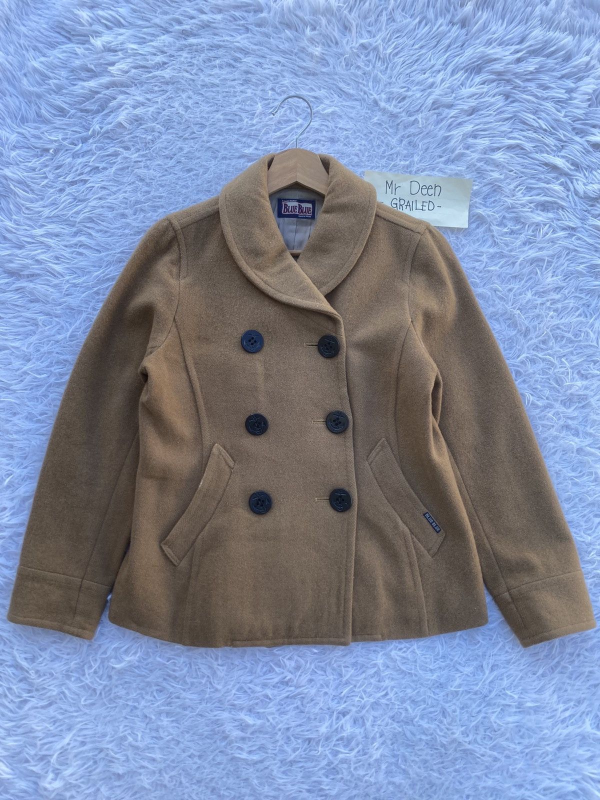 Blue Blue Japan Rare Vintage Blue Blue Wool Women Jacket Size S / US 4 / IT 40 - 1 Thumbnail
