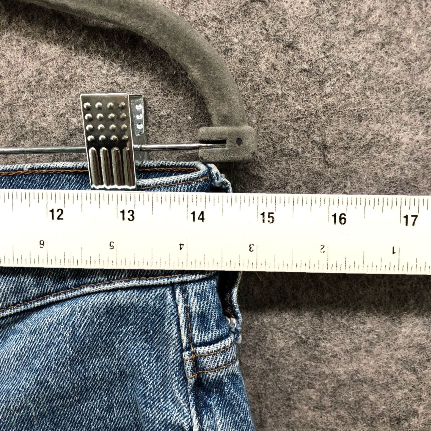 Madewell Madewell Jeans The Mid-Rise Perfect Vintage Womens 25 Ainsdale Blue Stretch Denim Straight 5-Pocket Slim Size 42" / US 20 - 7 Thumbnail