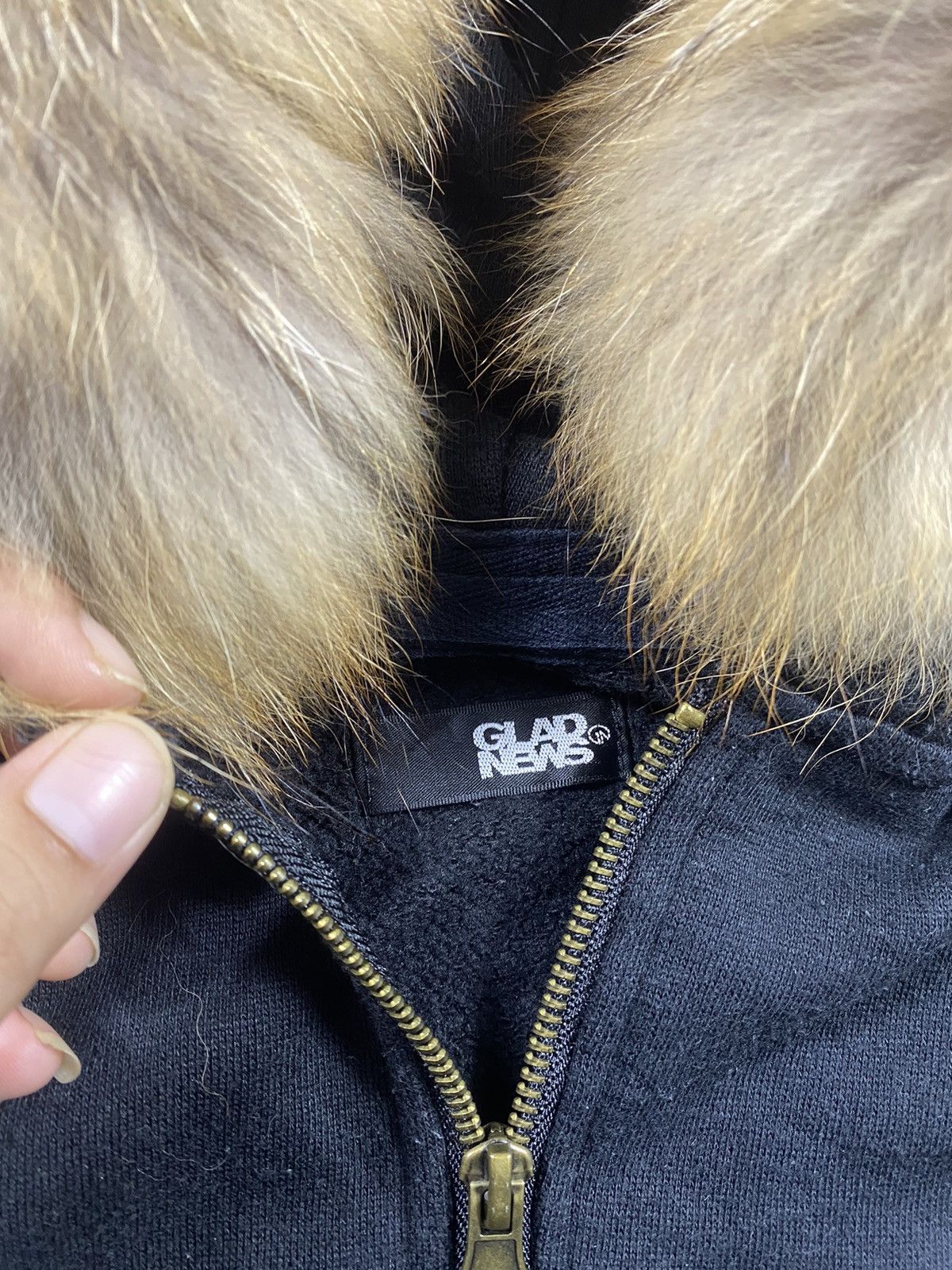 20471120 Japanese Glad News Zip Fur Hoodie Hysteric LGb style Size US M / EU 48-50 / 2 - 8 Thumbnail