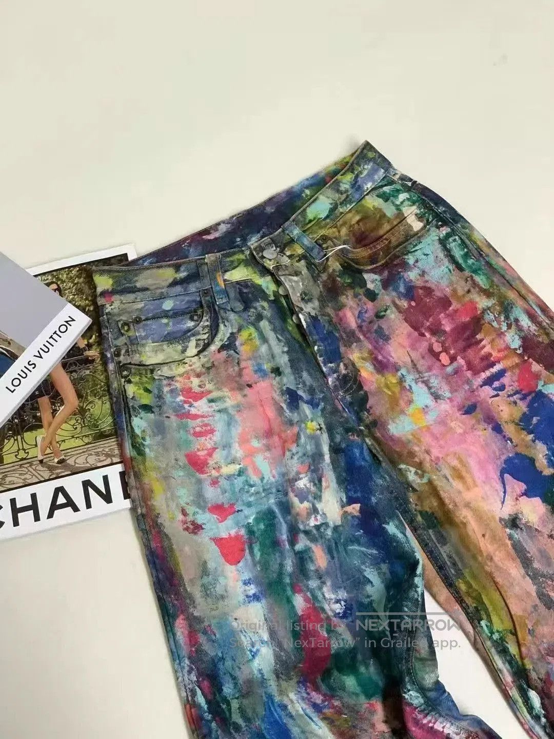 Acne Studios Multi Colored Denim Pants Size 34. Size US 34 / EU 50 - 3 Thumbnail