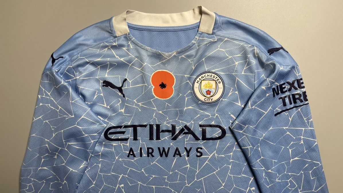 Puma × Vintage MAN CITY PUMA 2020/2021 FOOTBALL HOME JERSEY #10 AGUERO Size US M / EU 48-50 / 2 - 3 Thumbnail