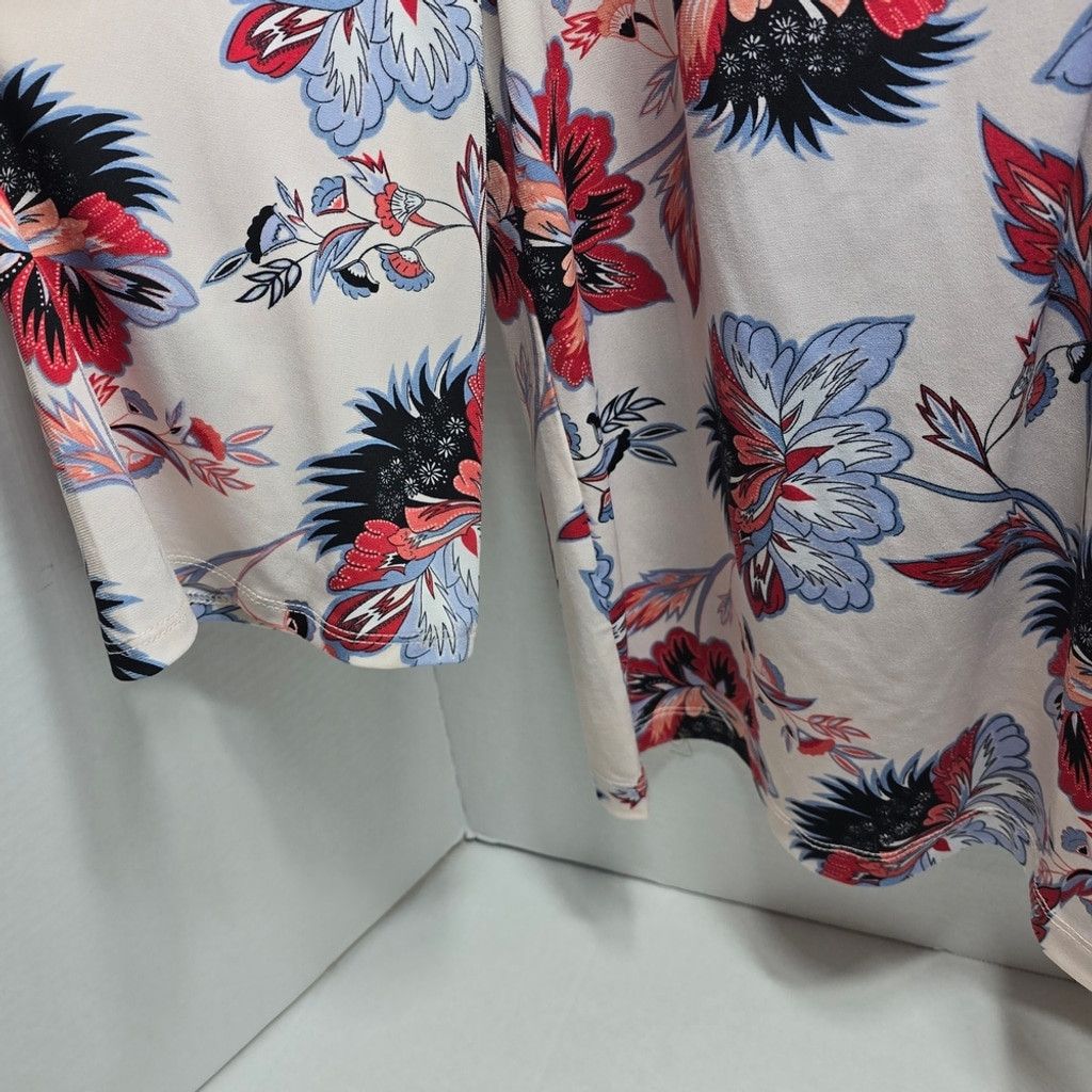 Liz Claiborne Liz Claiborne Floral Blouse with Red and Blue Accents med Size M / US 6-8 / IT 42-44 - 3 Thumbnail