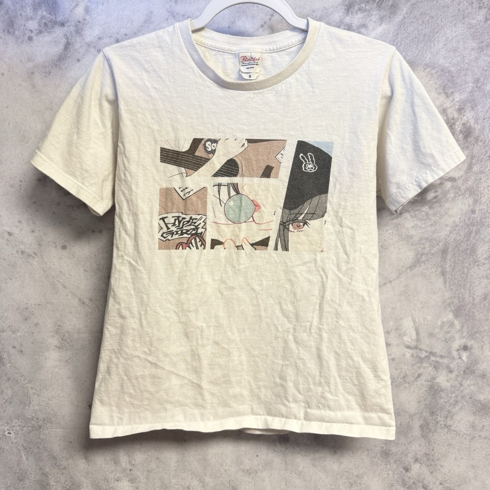Japanese Brand Hyper Girl Anime Graphic T Shirt Womens Small White Short Sl Size S / US 4 / IT 40 - 2 Thumbnail