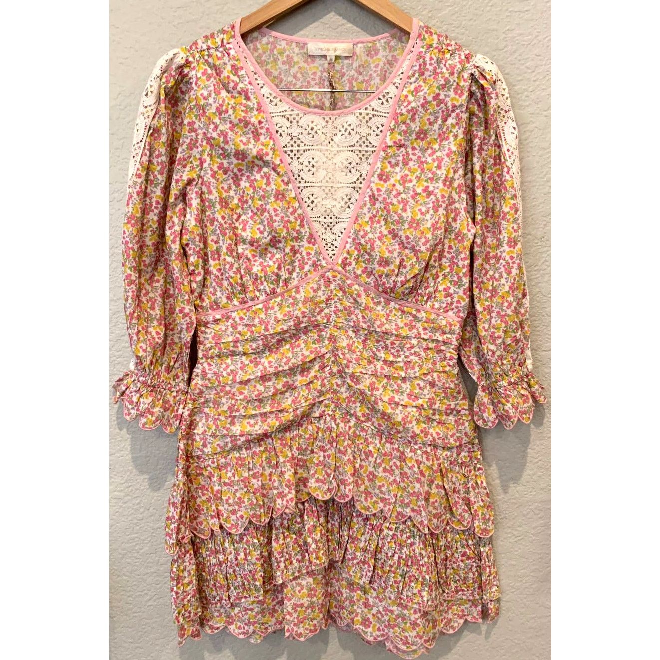 LoveShackFancy LOVESHACKFANCY Marquise Cotton Mini Dress (8) NWT Size M / US 6-8 / IT 42-44 - 4 Thumbnail