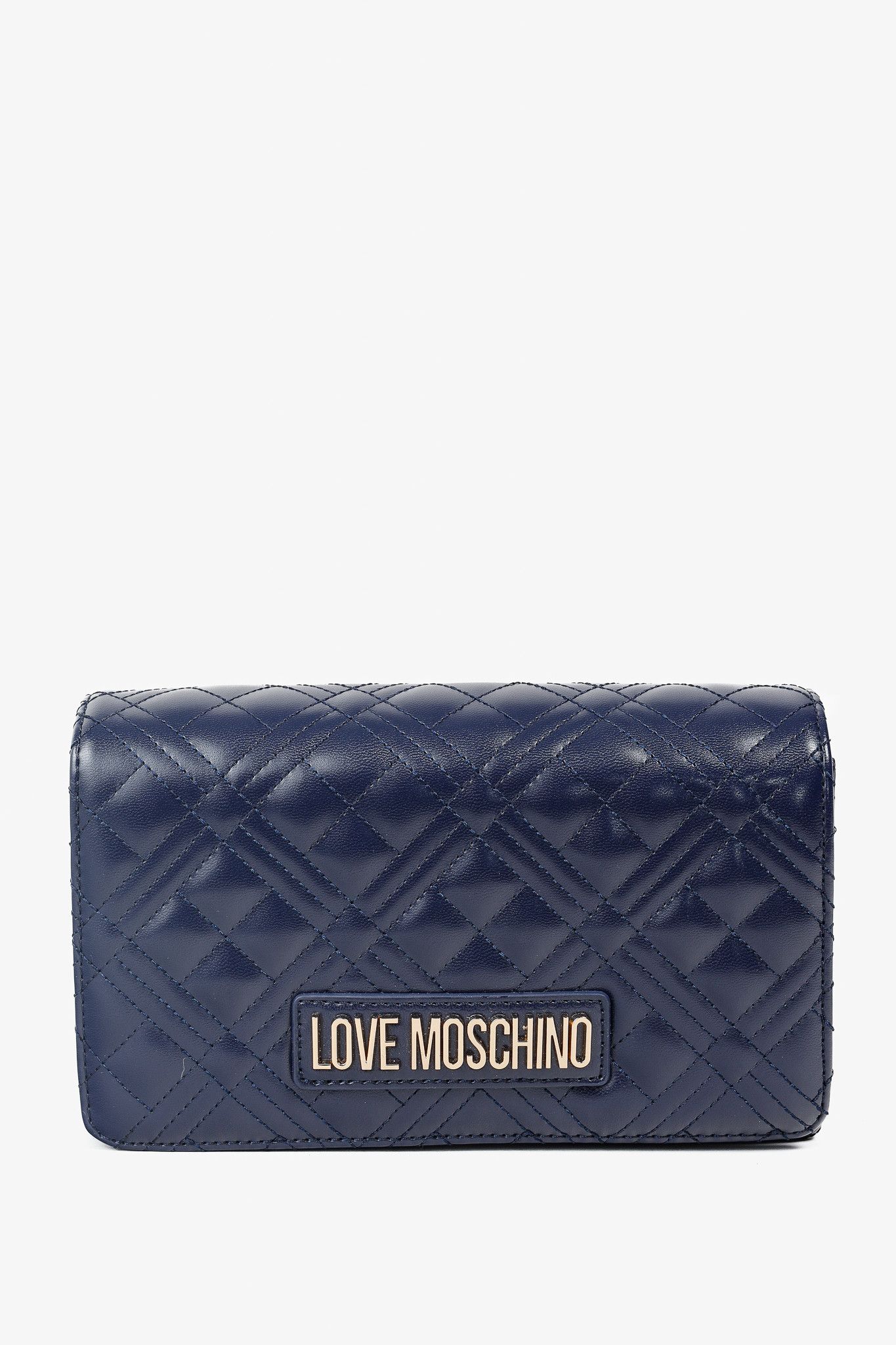 Love Moschino Love Moschino Borsa Quilted Nappa PU Navy Shoulder Bag Size ONE SIZE - 1 Thumbnail