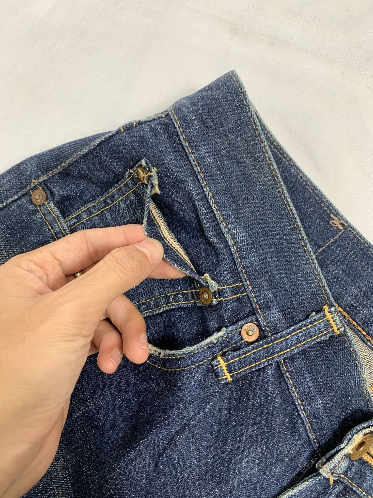 Edwin Vintage edwin selvedge raw jeans denim Size US 31 - 8 Thumbnail
