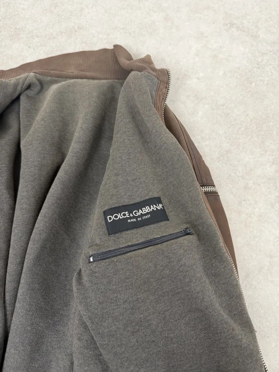 Dolce & Gabbana AW2003 Dolce & Gabbana Goatskin Detachable Sleeves Cargo Leather Bomber Jacket Size US M / EU 48-50 / 2 - 15 Thumbnail