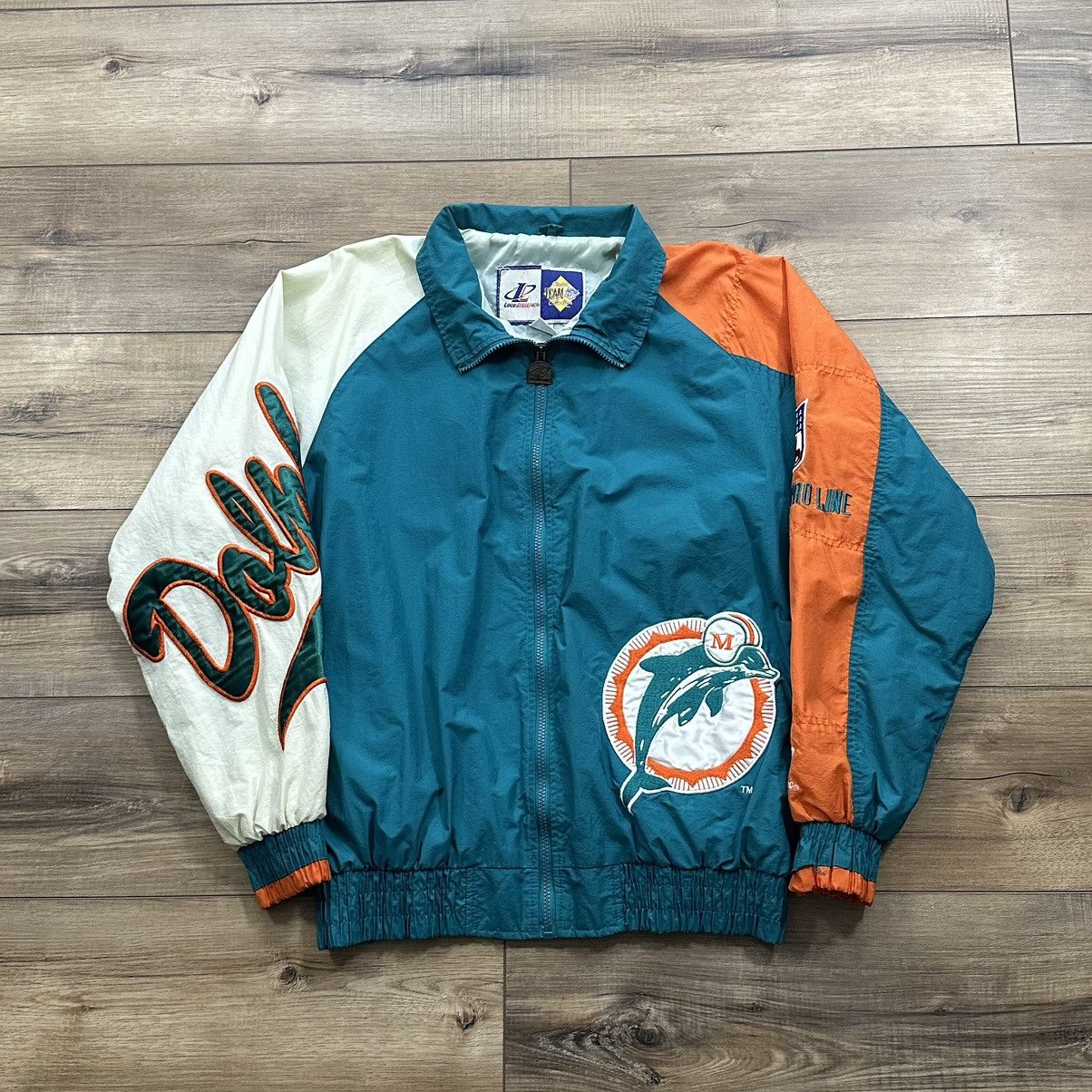 Logo Athletic Vintage 90s Logo Athletic Miami Dolphins Windbreaker Jacket Size US L / EU 52-54 / 3 - 1 Thumbnail
