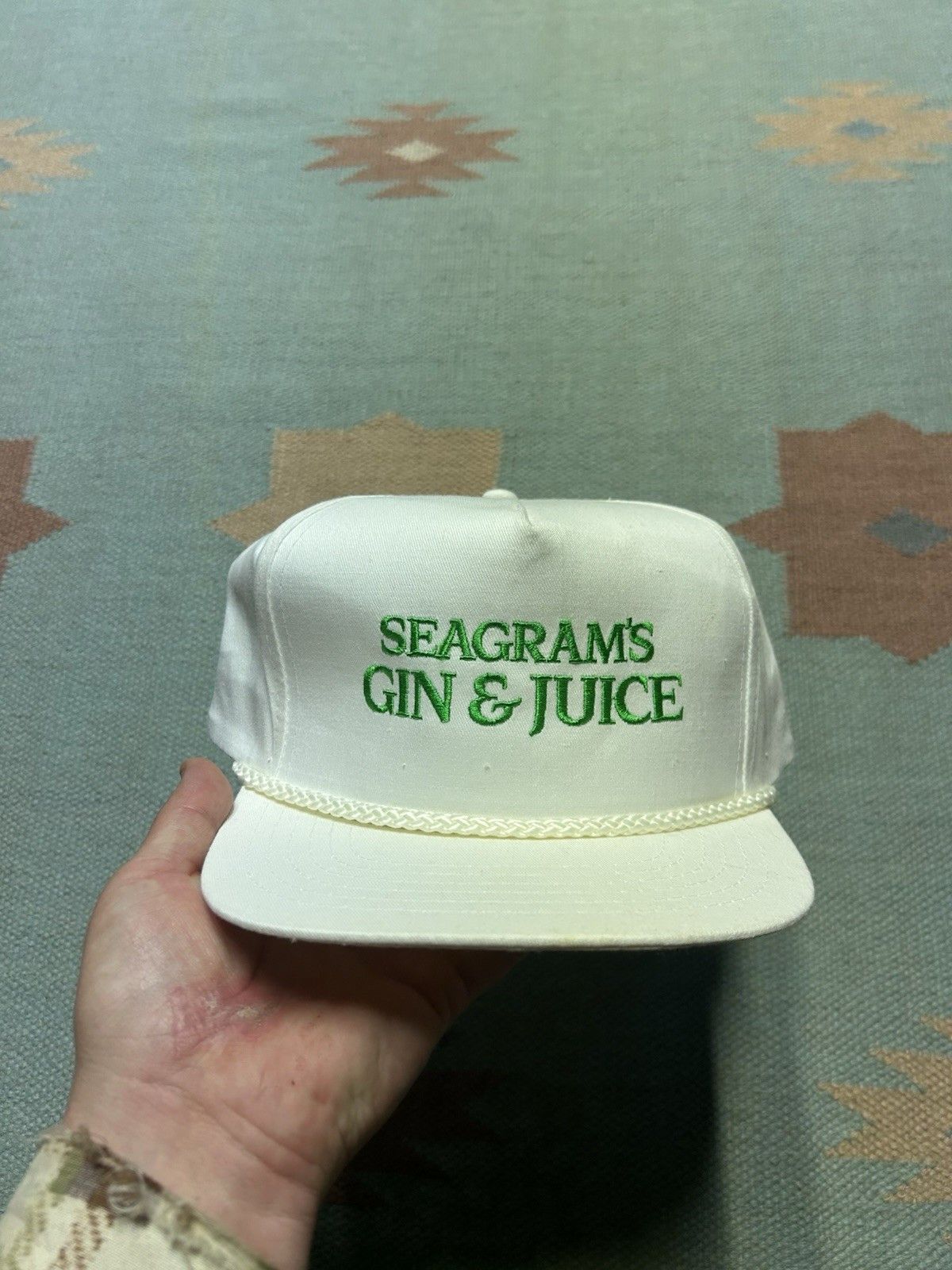 Vintage Vtg hat Seagram’s gin & juice alcohol embroidered hip hop Size ONE SIZE - 2 Thumbnail