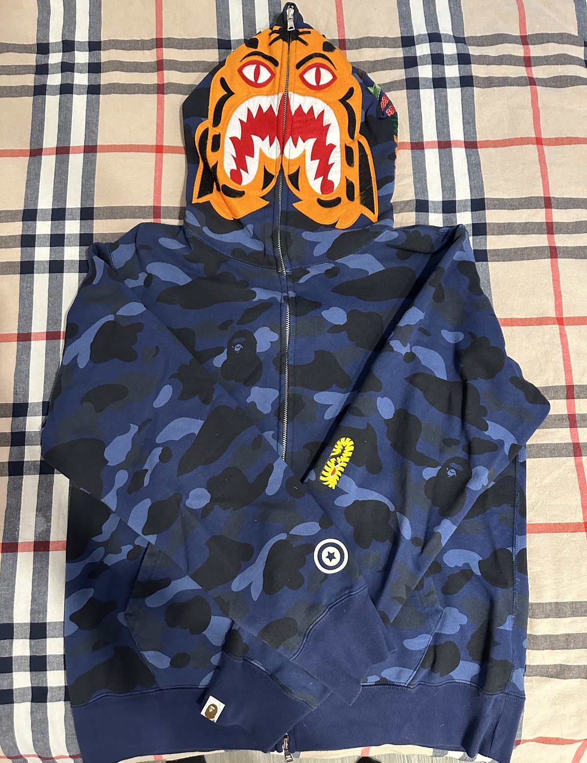 Bape Blue Camo Tiger Hoodie
