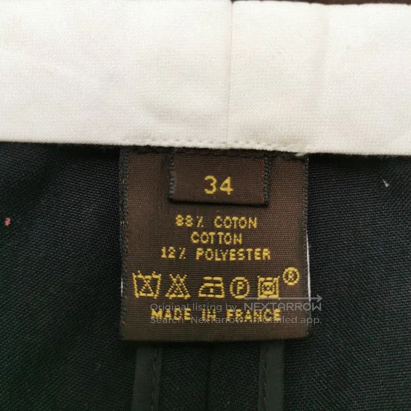Louis Vuitton Louis Vuitton Black Cotton Contrast Panel Pants. Size US 34 / EU 50 - 4 Thumbnail