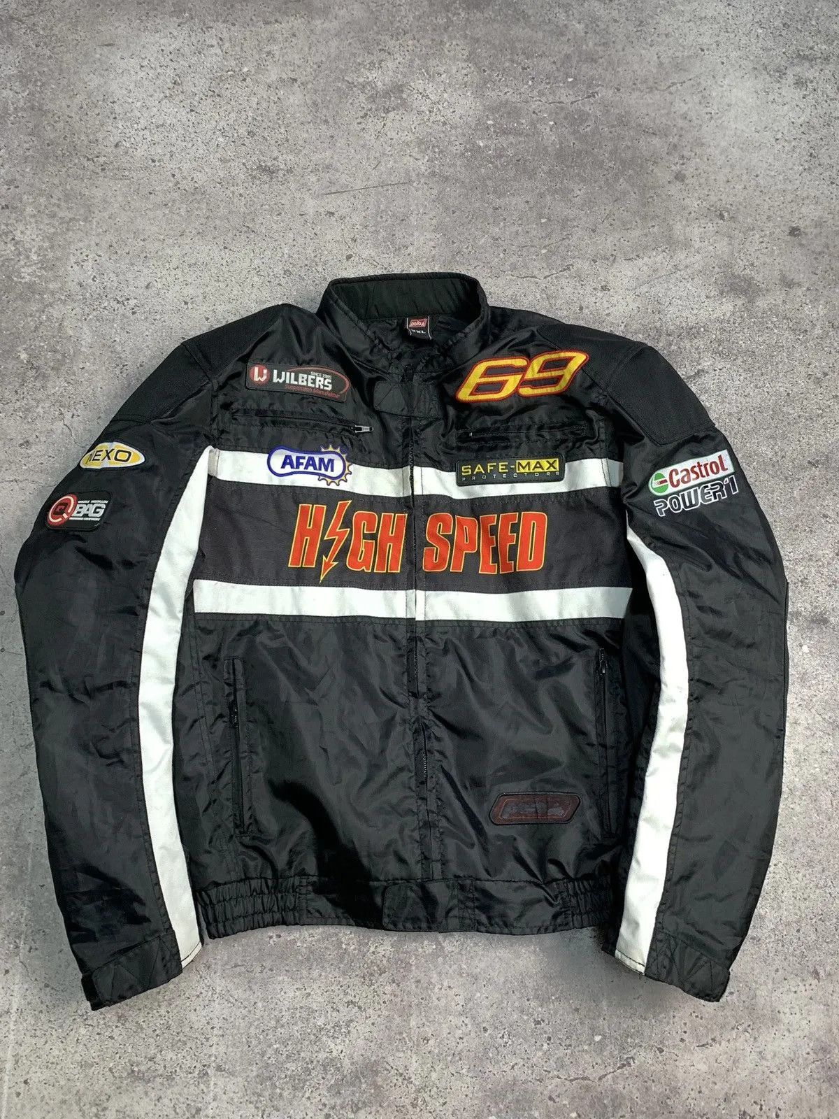 Japanese Brand × Vintage Vintage Leather jacket Hight Speed bomber nylon nascar Size US XL / EU 56 / 4 - 5 Thumbnail