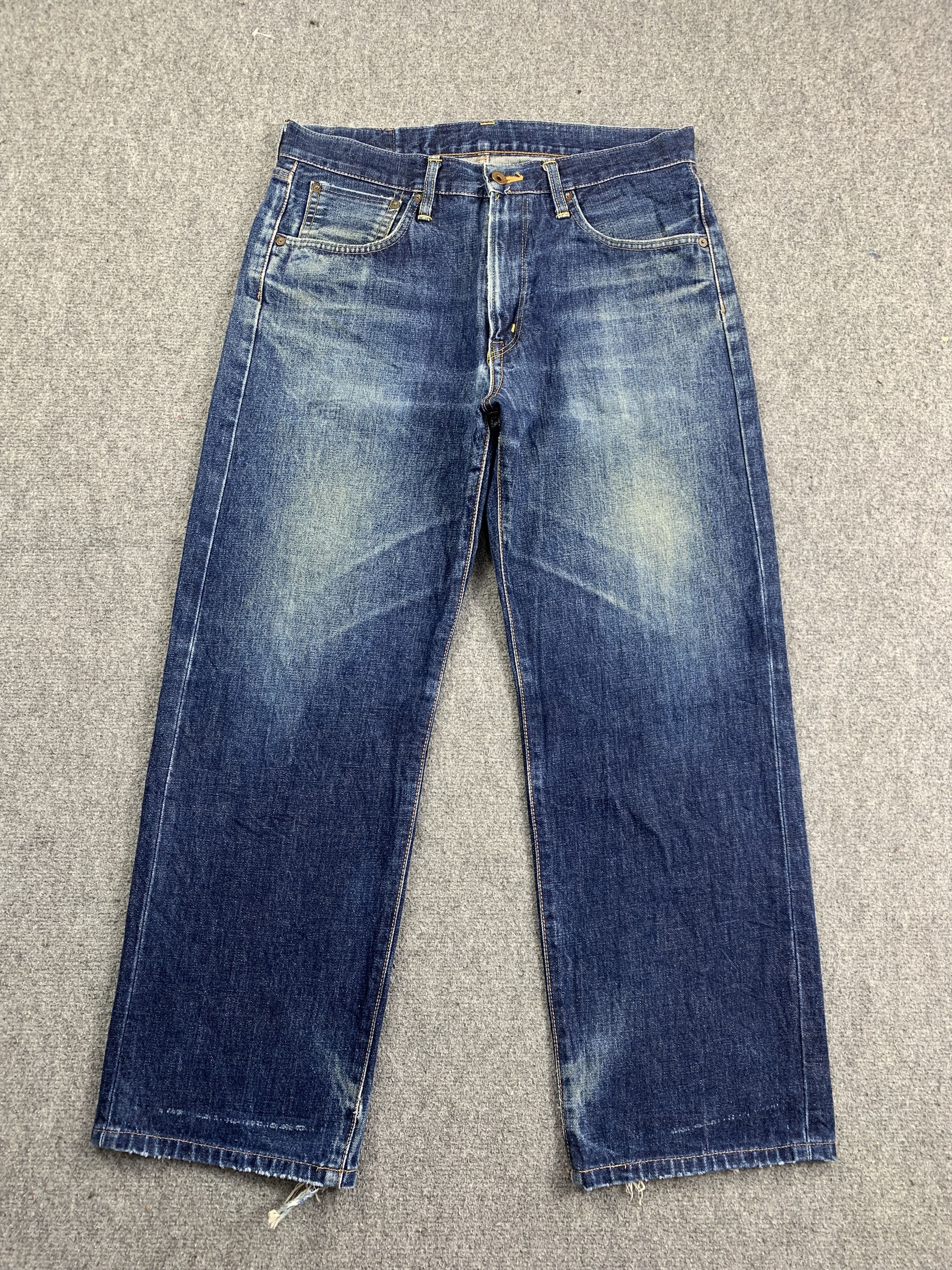 image of 90's Edwin 505X Selvedge Faded Blue Jeans in Blue Denim, Men's (Size 33)