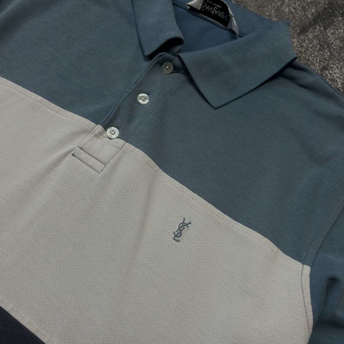 Yves Saint Laurent Luxury Yves Saint Lauren Small Logo Faded designer polo Size US L / EU 52-54 / 3 - 3 Thumbnail