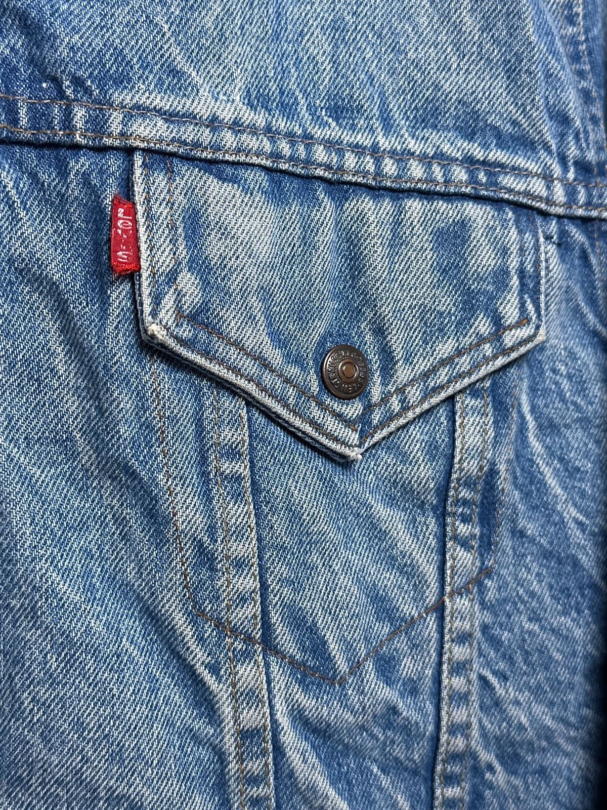 Levi's Levi’s 1970s 70605-0213 Blank Tab Sherpa Lined Denim Jacket Size US S / EU 44-46 / 1 - 7 Thumbnail