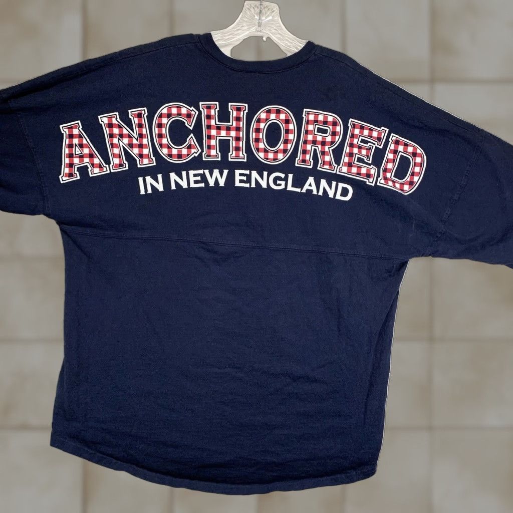 ESPIRIT VINTAGE Spirit Oregon Anchored Long Sleeve Shirt Women's Large Navy Blue Size L / US 10 / IT 46 - 1 Thumbnail